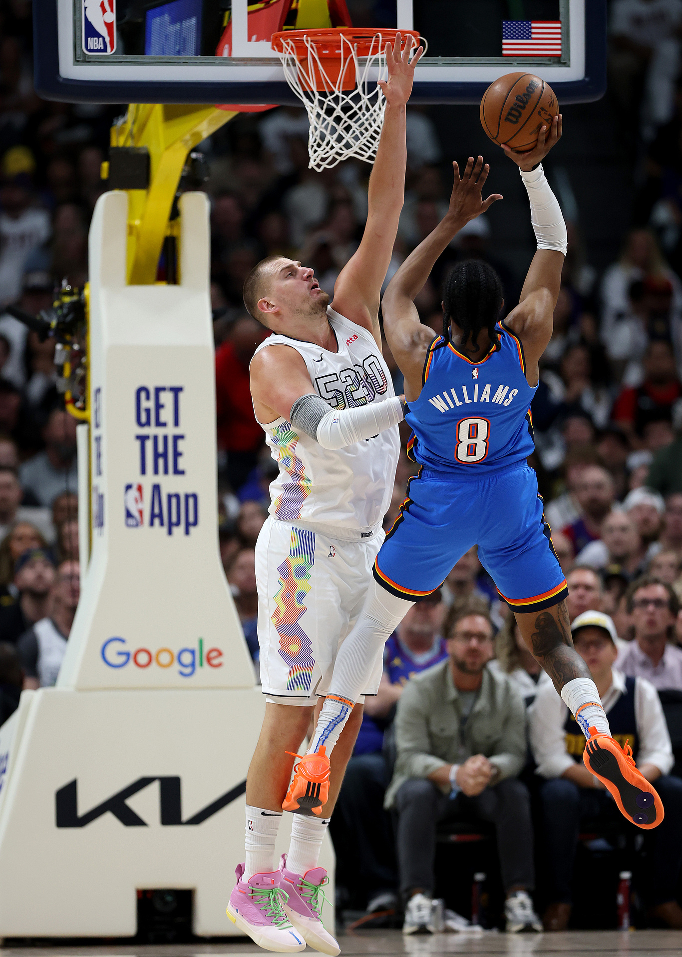 NBA季后赛西部半决赛：雷霆107-119掘金G6