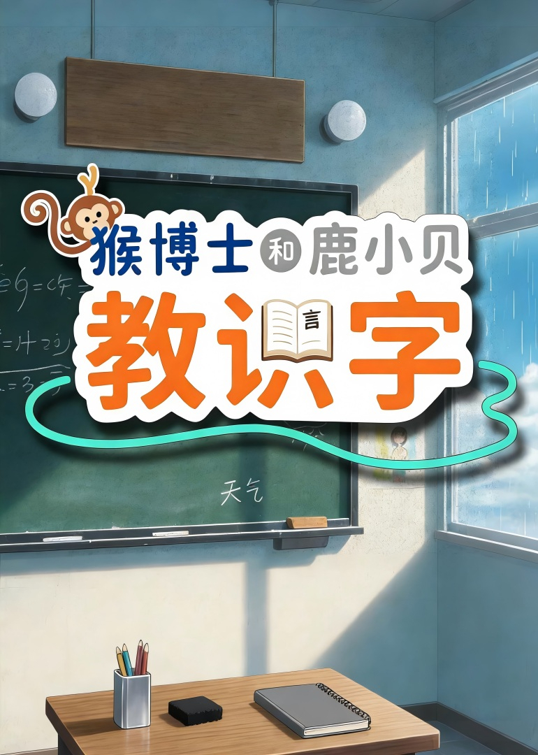 猴博士和鹿小贝教识字封面图