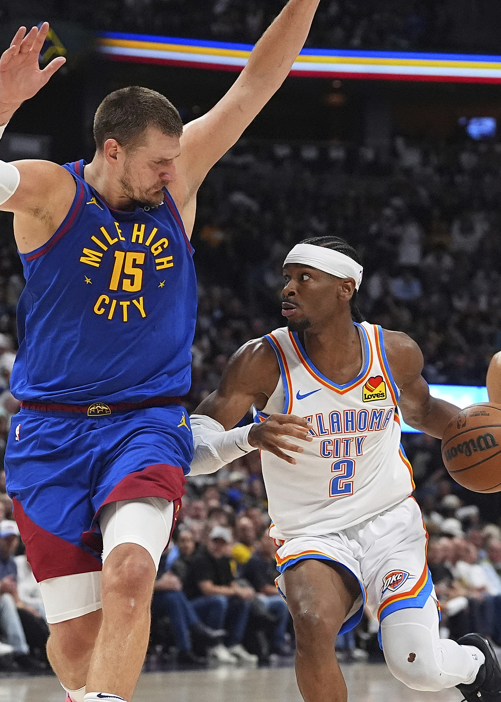 NBA季后赛西部半决赛：雷霆104-113掘金G3