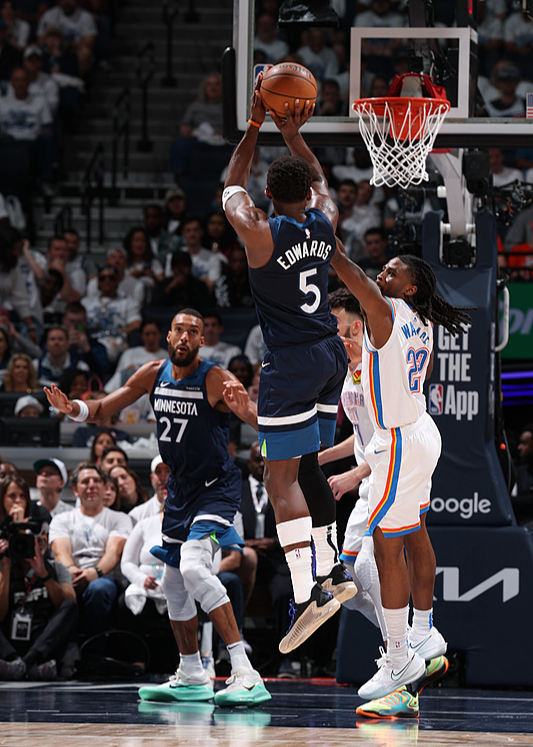 NBA季后赛西部决赛G3：雷霆101-143森林狼