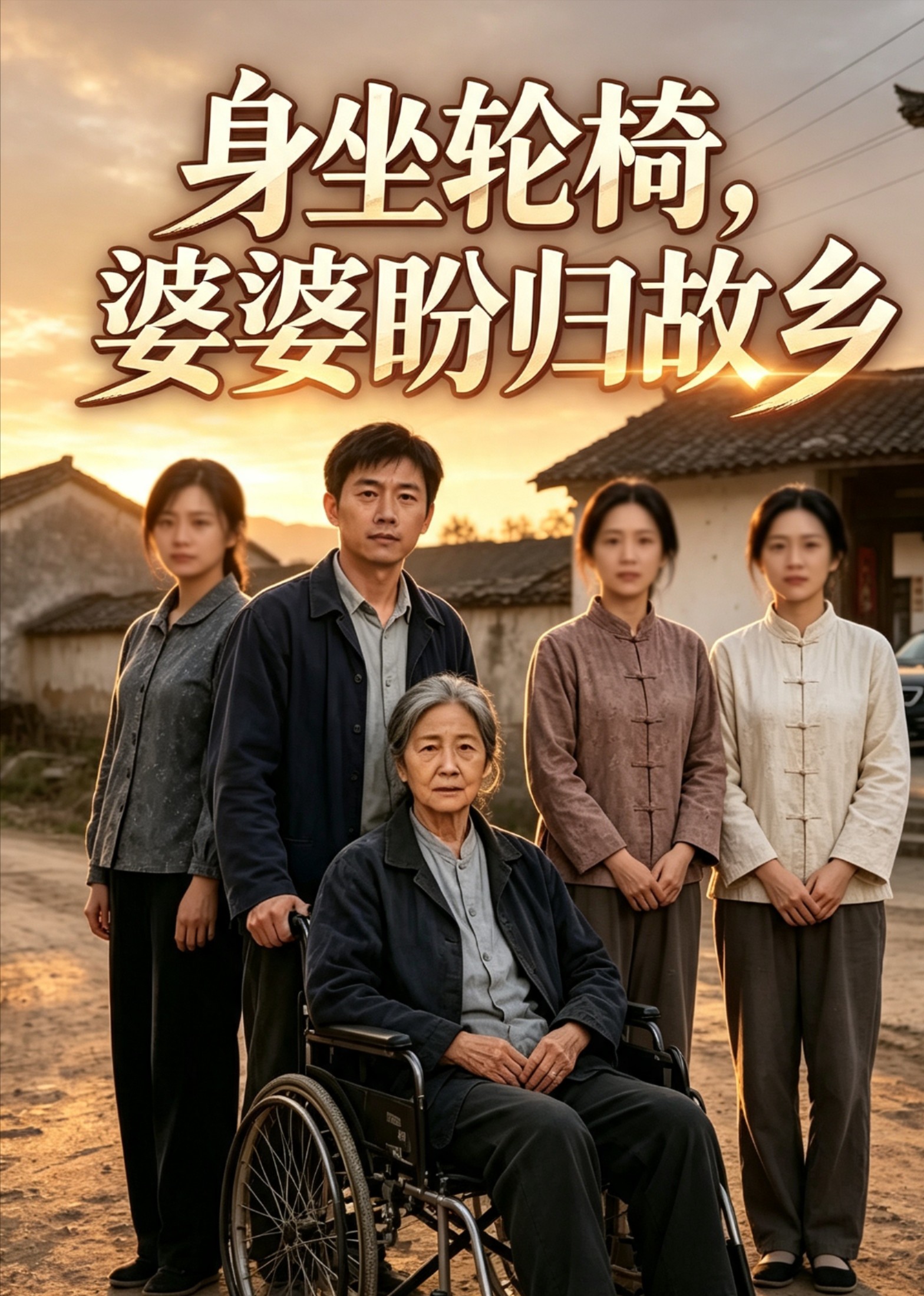 身坐轮椅，婆婆盼归故乡