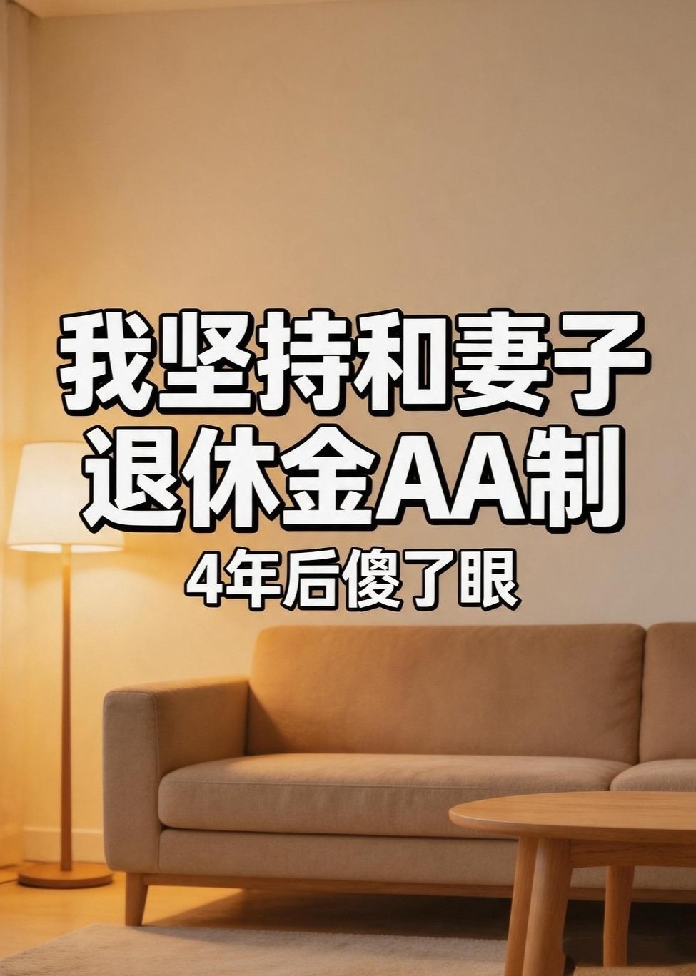 我坚持和妻子退休金AA制，4年后傻了眼