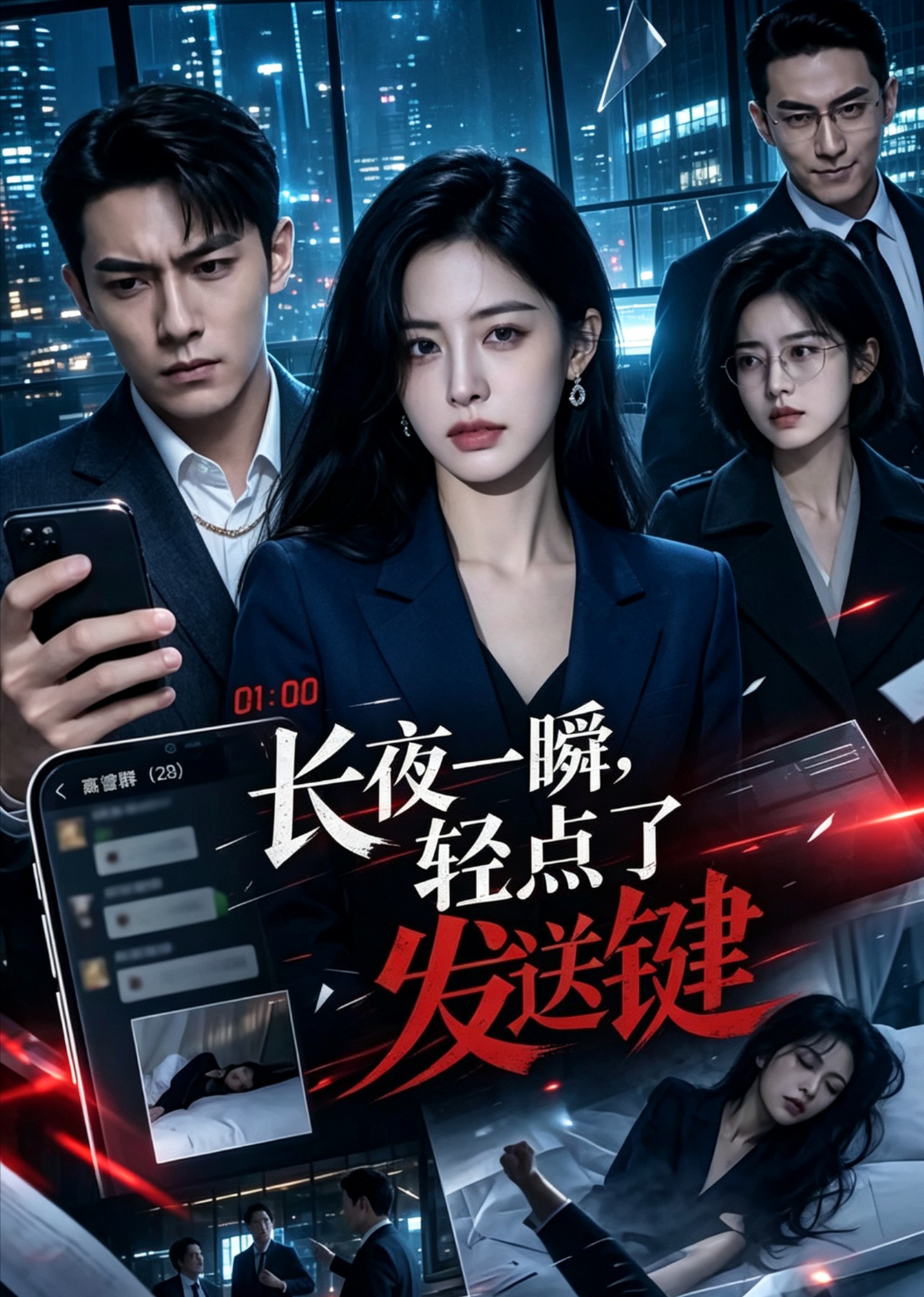 长夜一瞬轻点了发送键