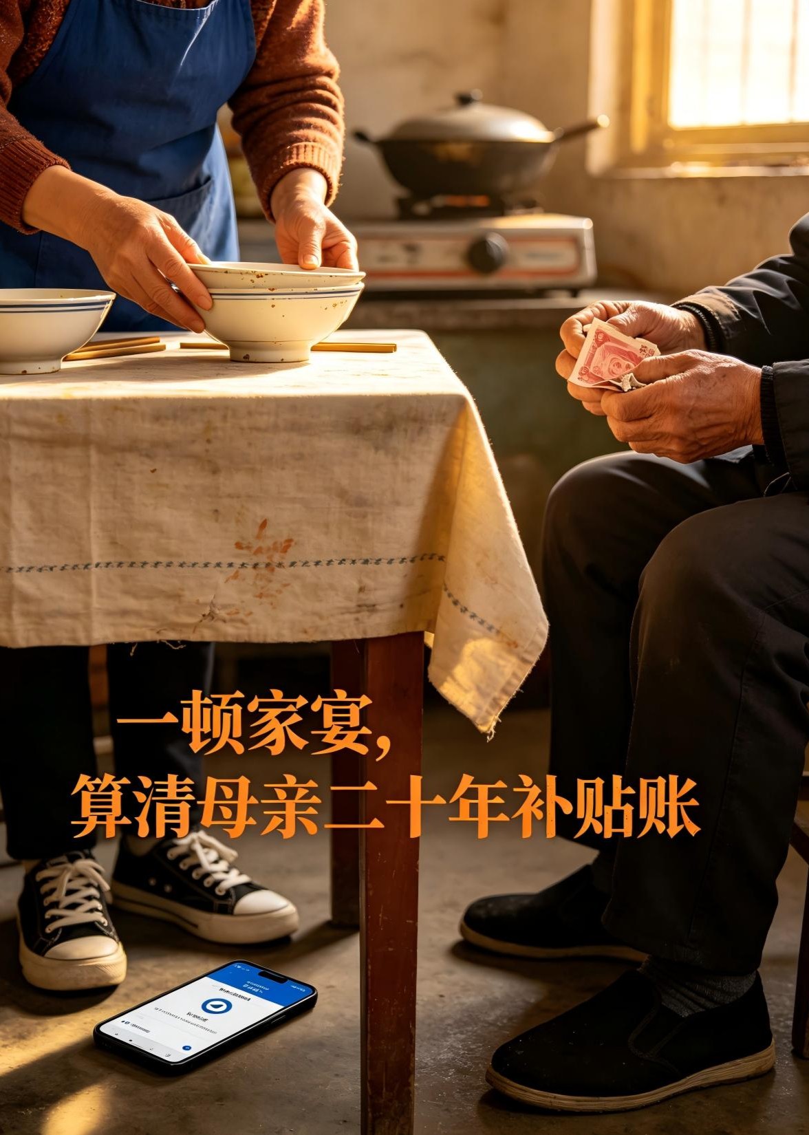 一顿家宴，算清母亲二十年补贴账