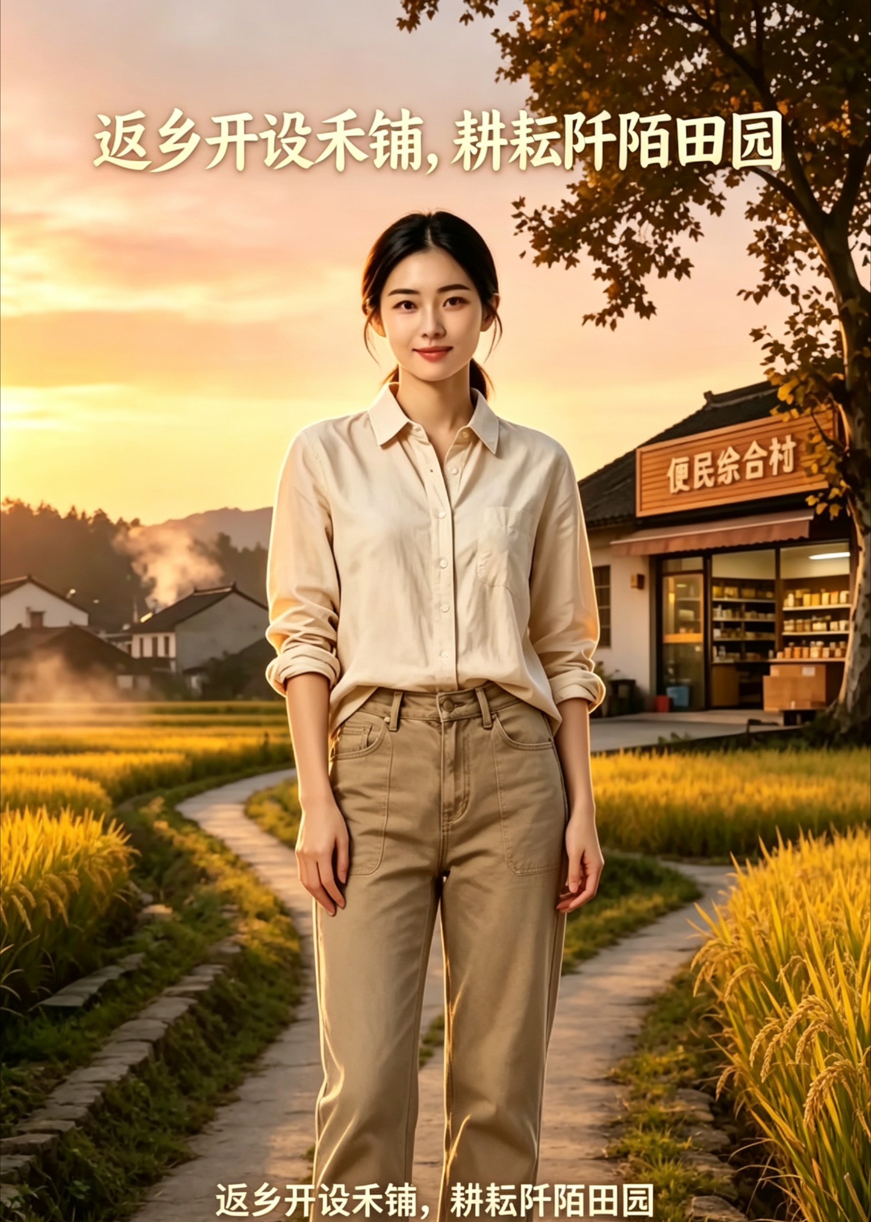 返乡开设禾铺，耕耘阡陌田园