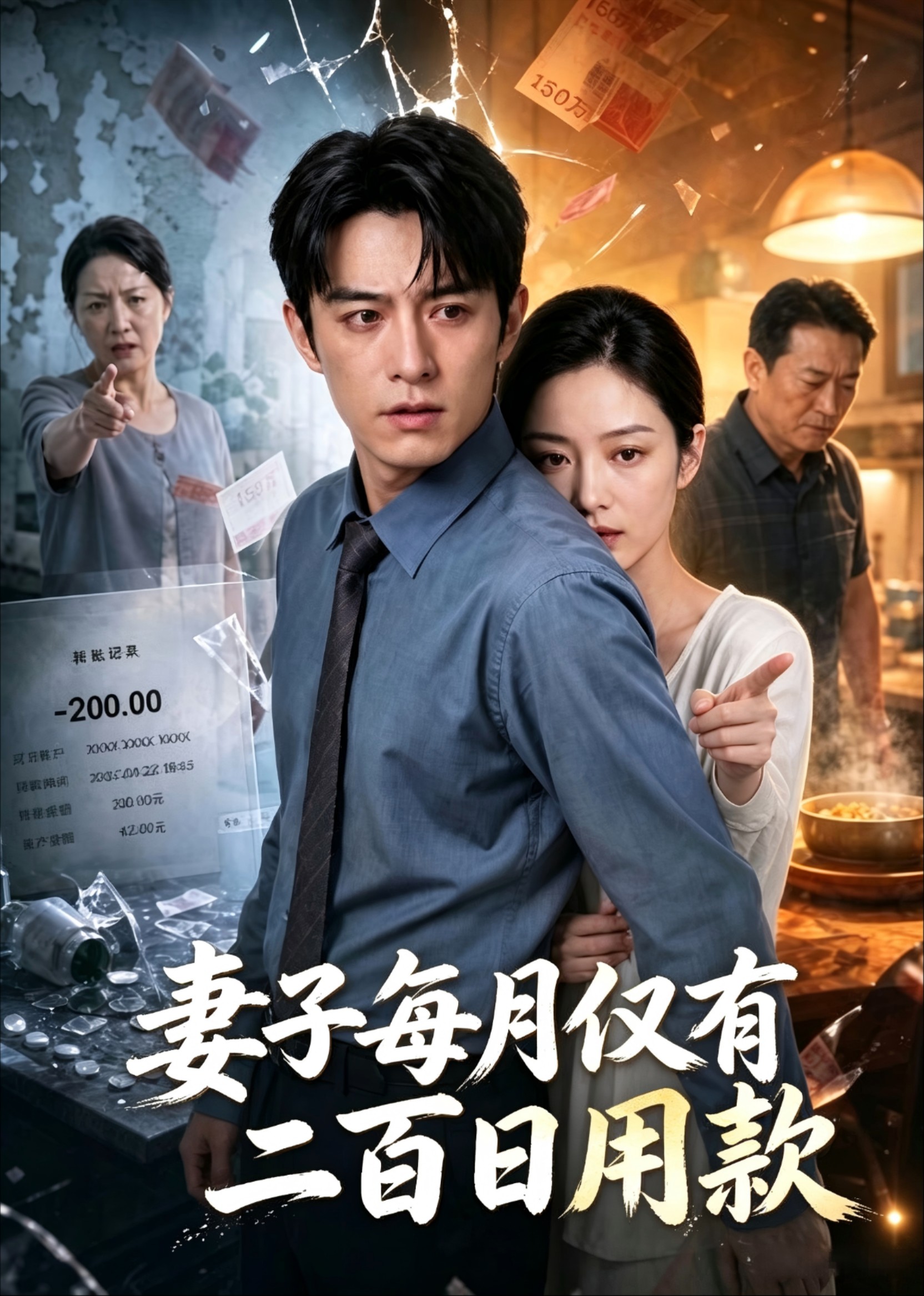 妻子每月仅有二百日用款