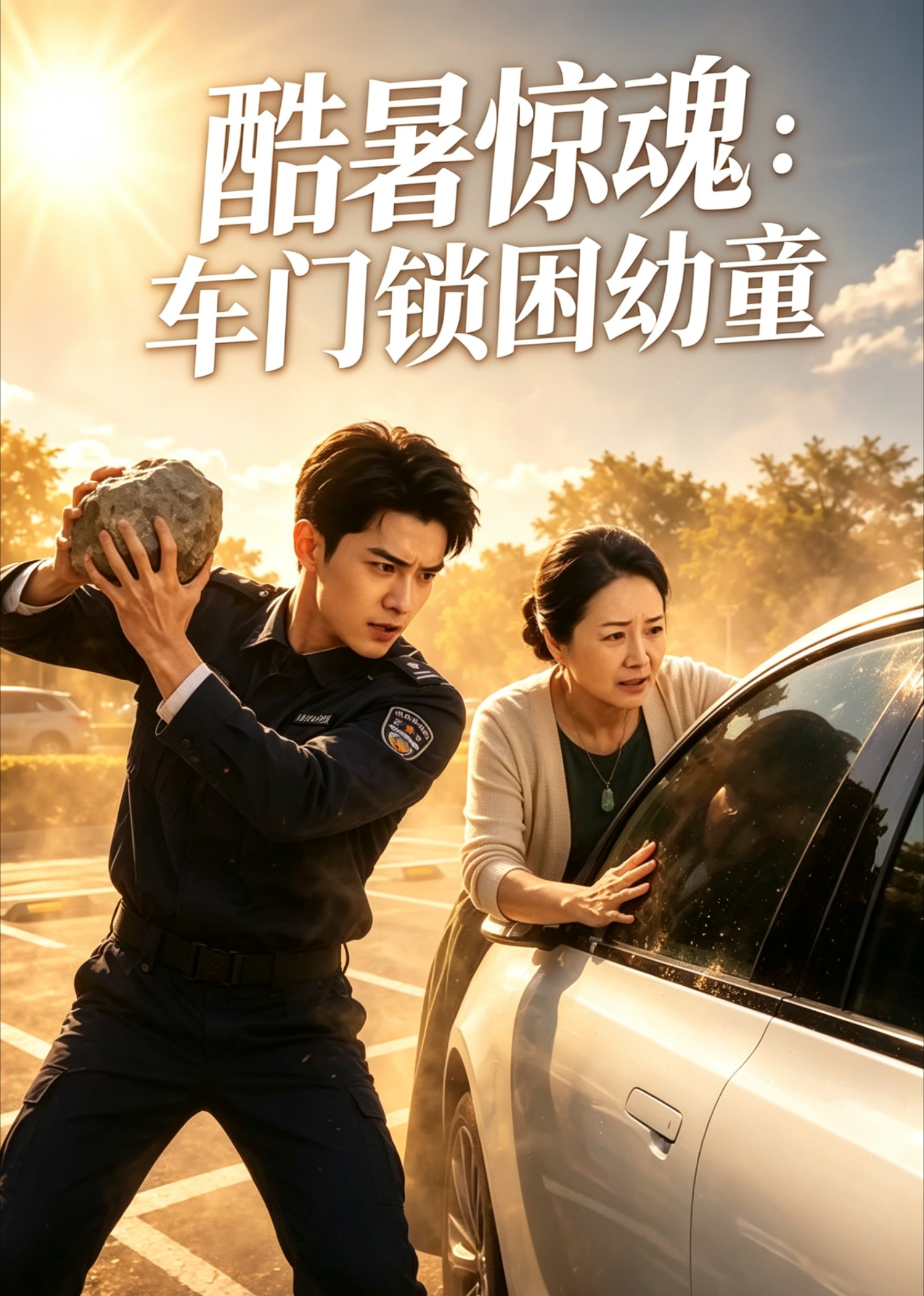 酷暑惊魂：车门锁困幼童