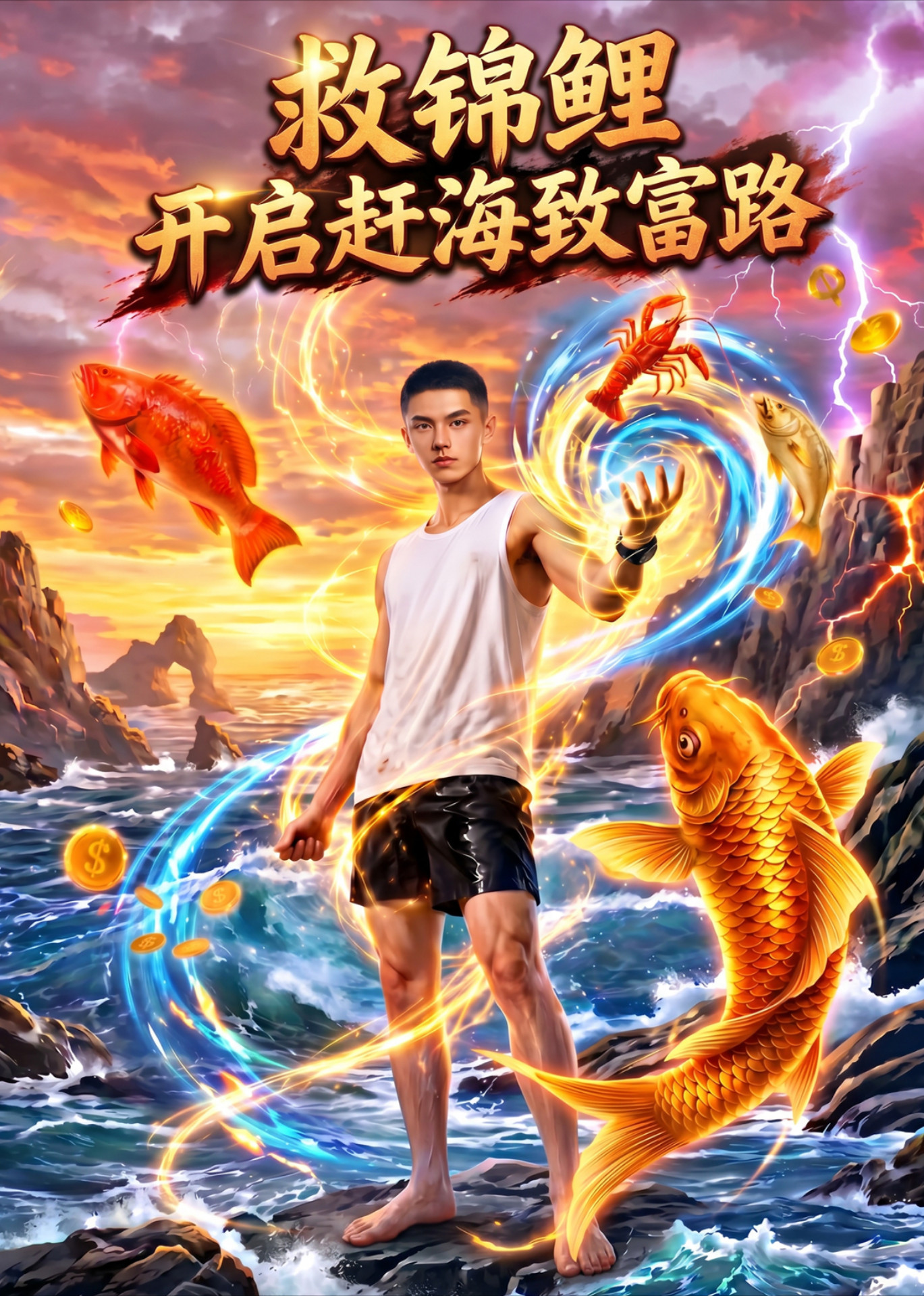 救锦鲤开启赶海致富路