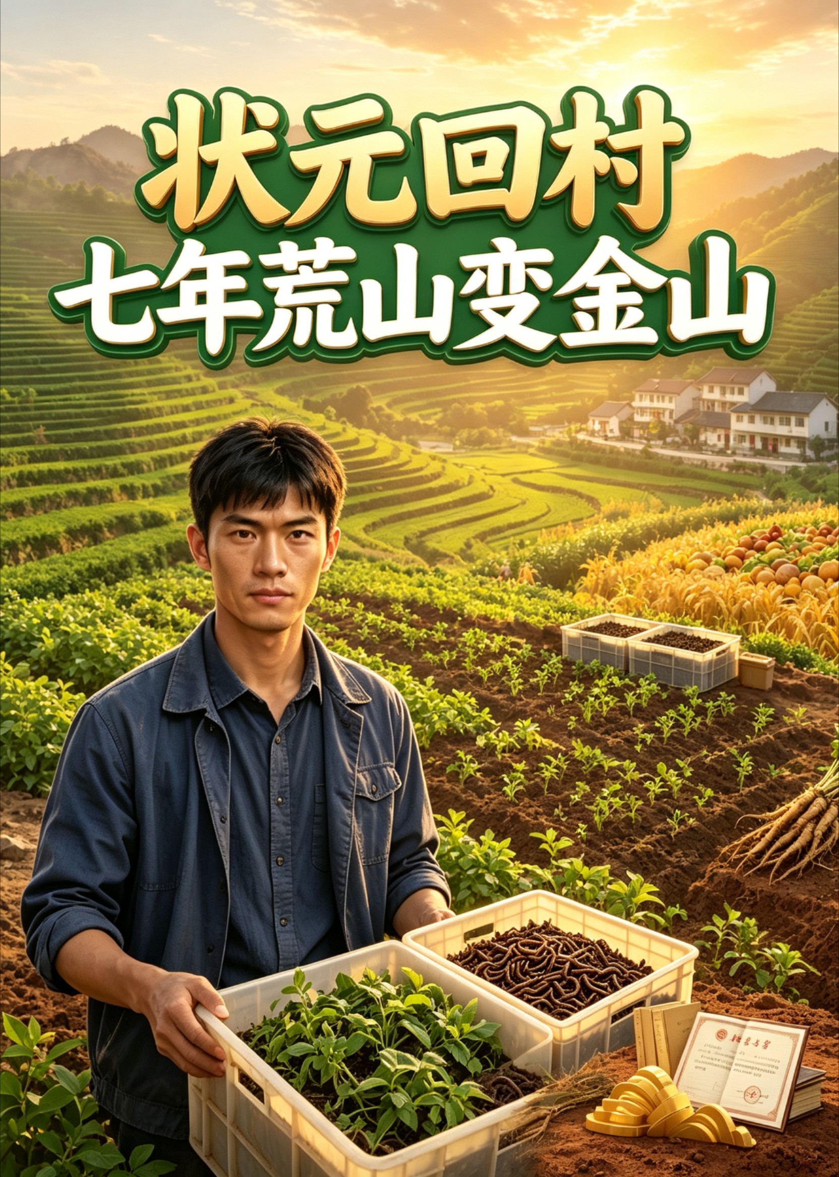 状元回村七年荒山变金山