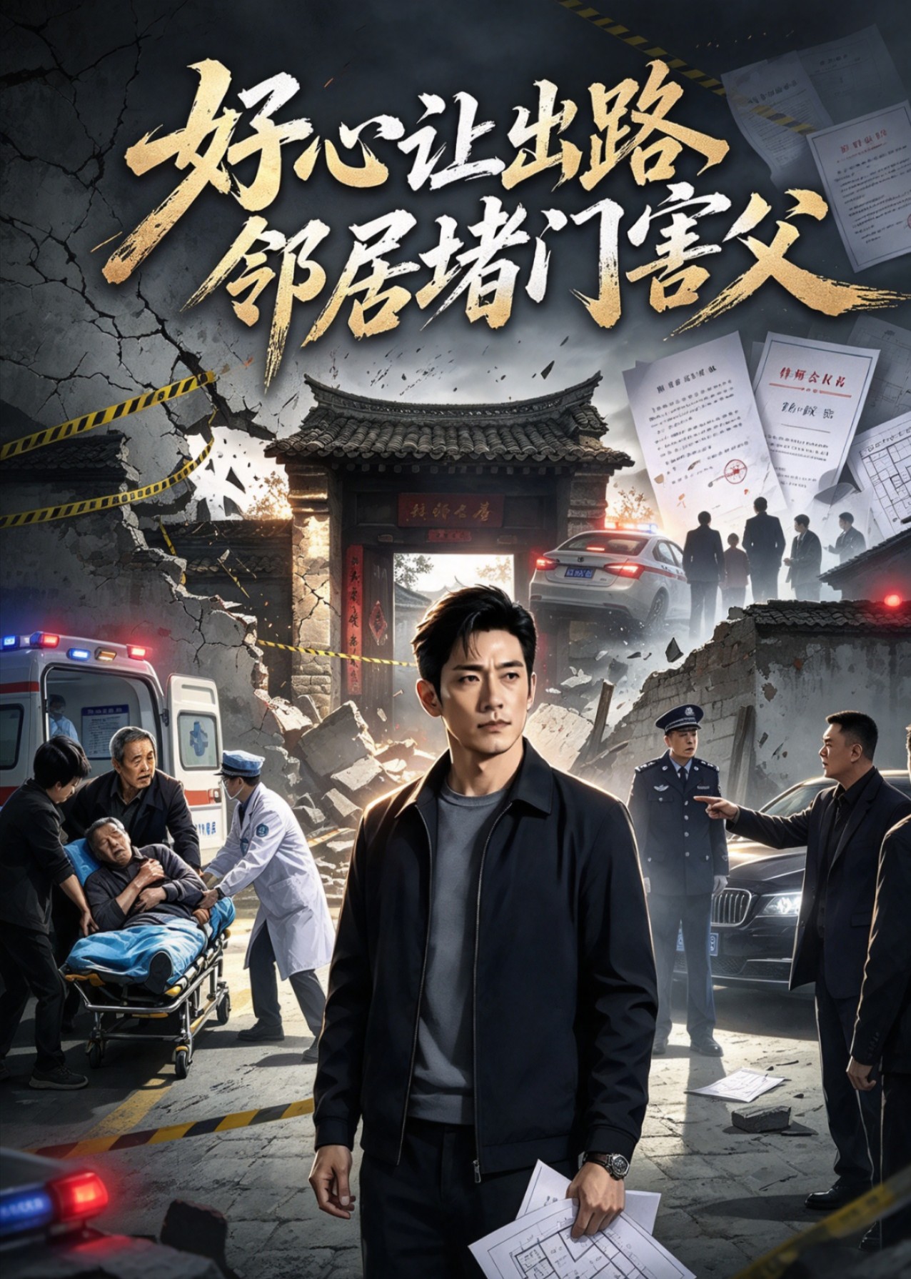 好心让出路，邻居堵门害父封面图