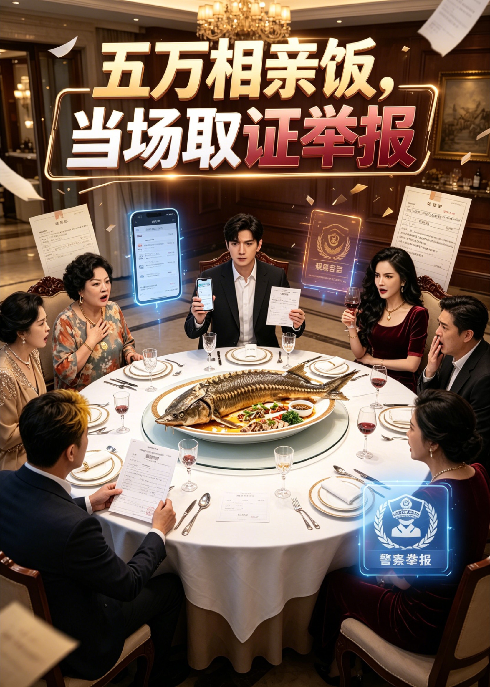 五万相亲饭，当场取证举报