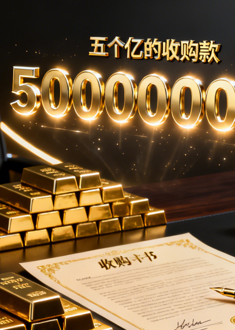五个亿的收购款