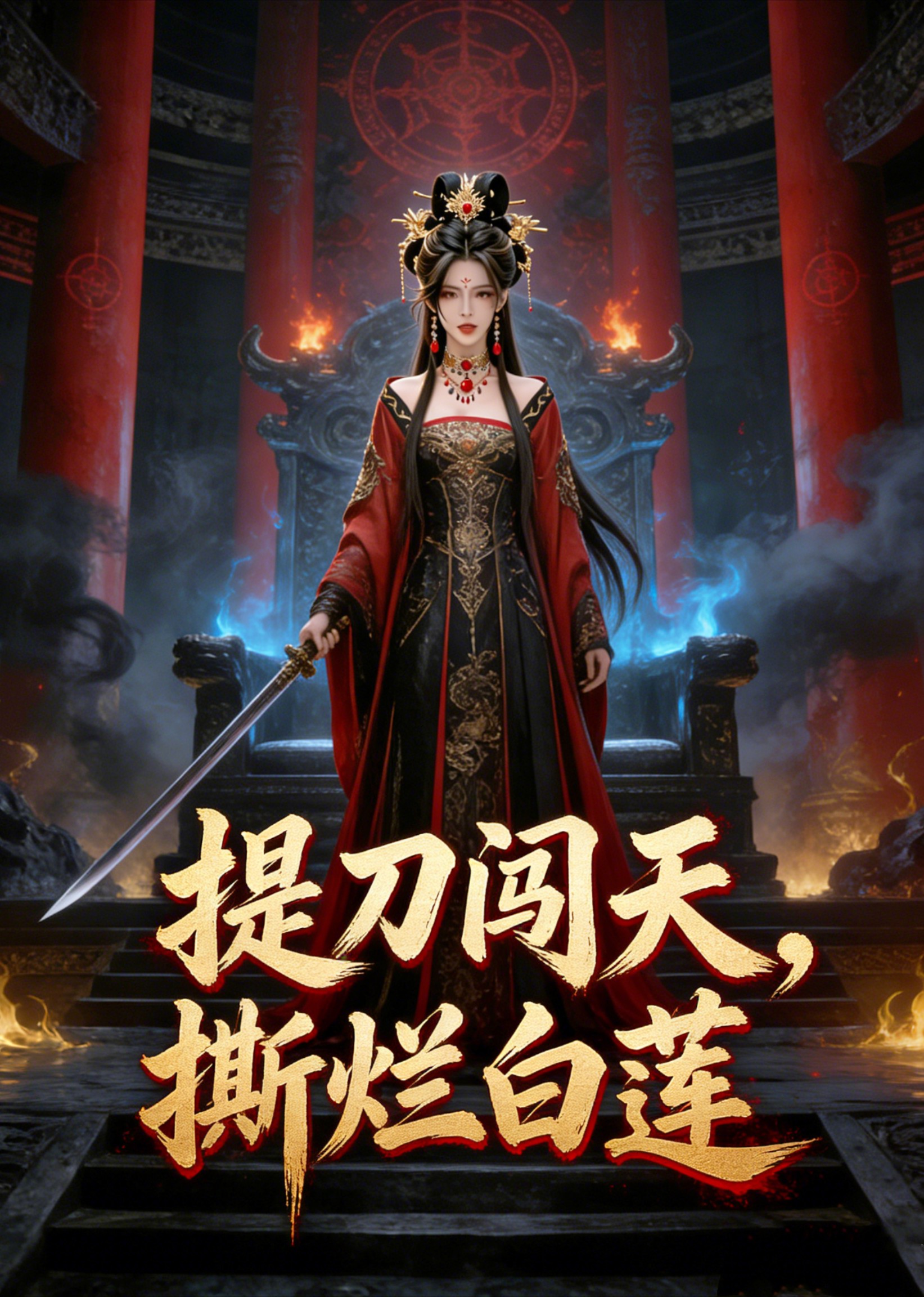 提刀闯天，撕烂白莲