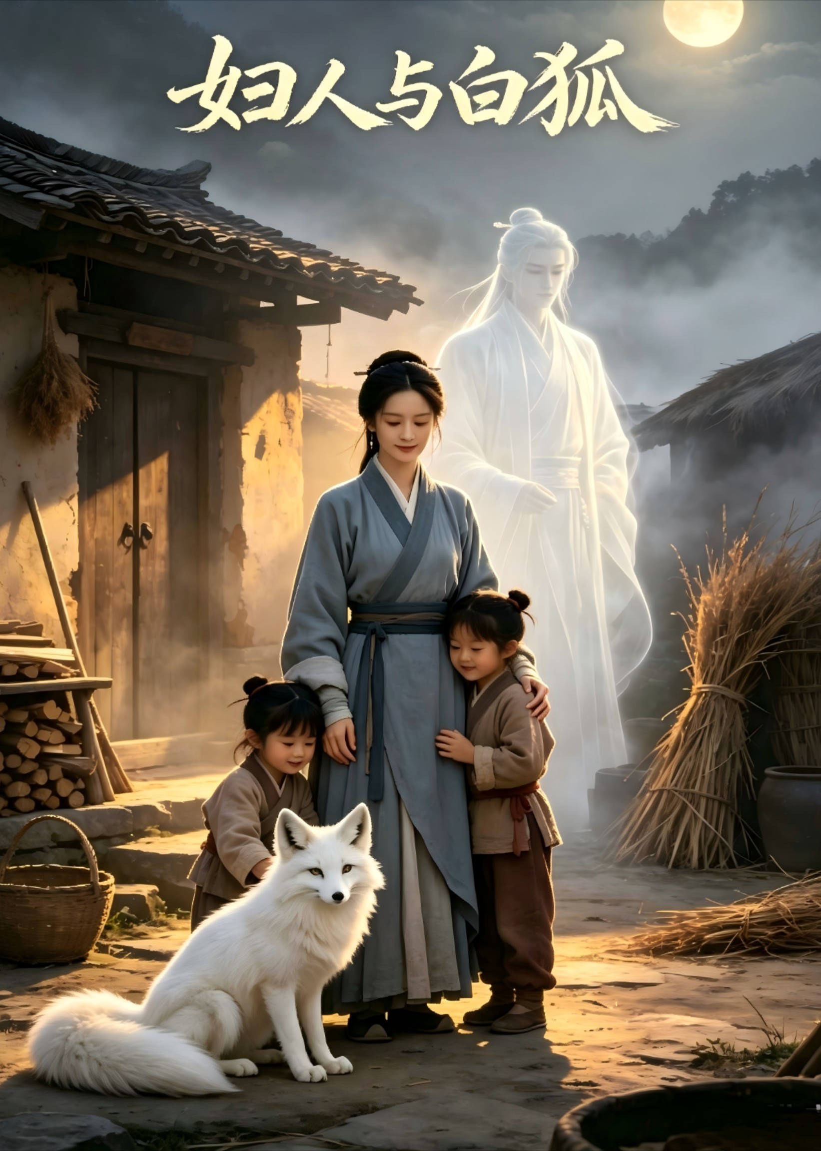 妇人与白狐