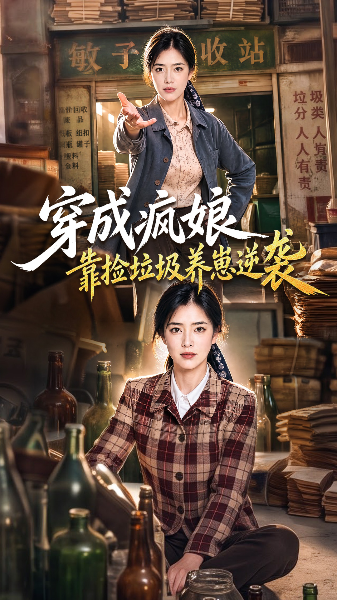 穿成疯娘靠捡垃圾养崽逆袭