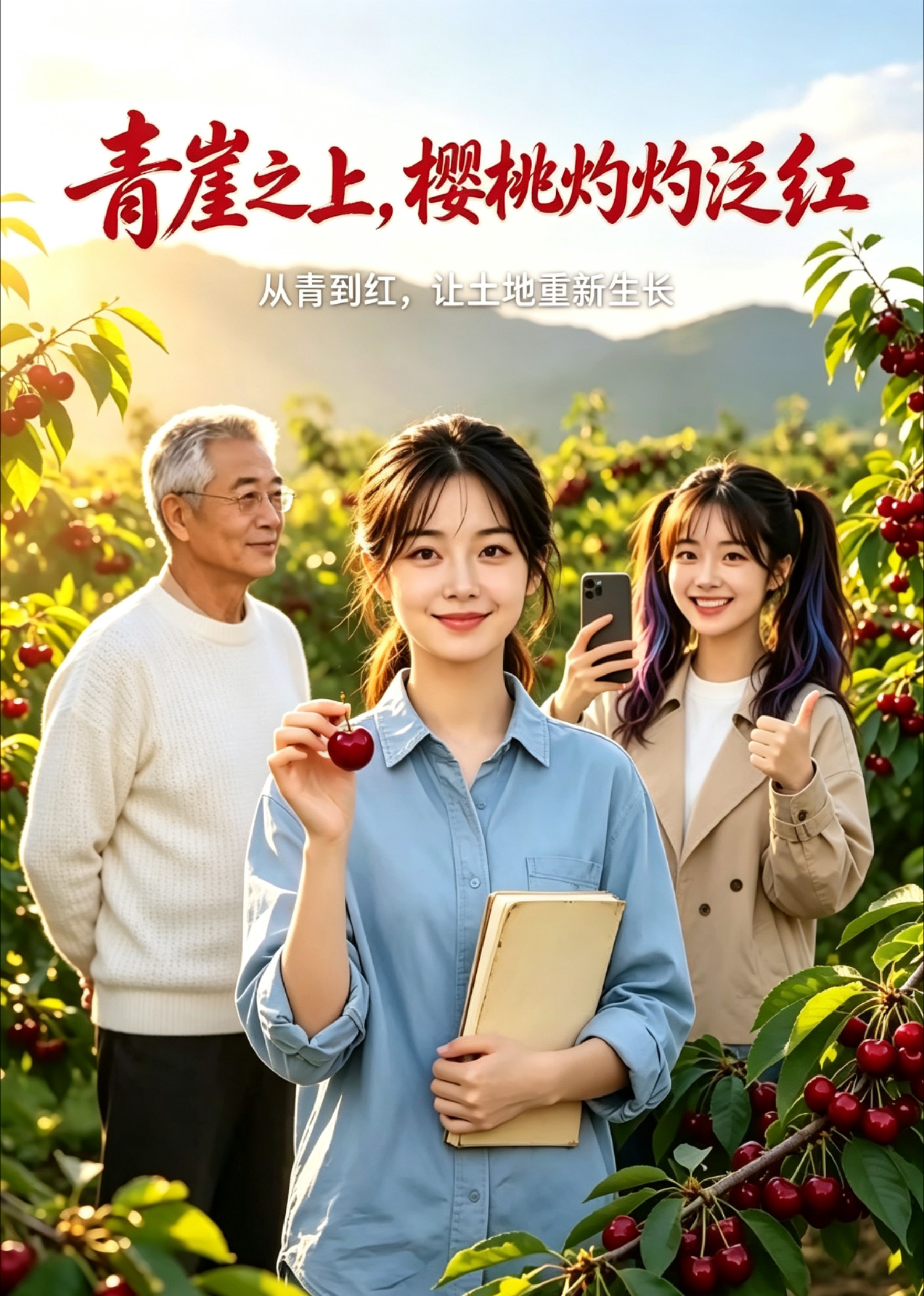 青崖之上，樱桃灼灼泛红封面图