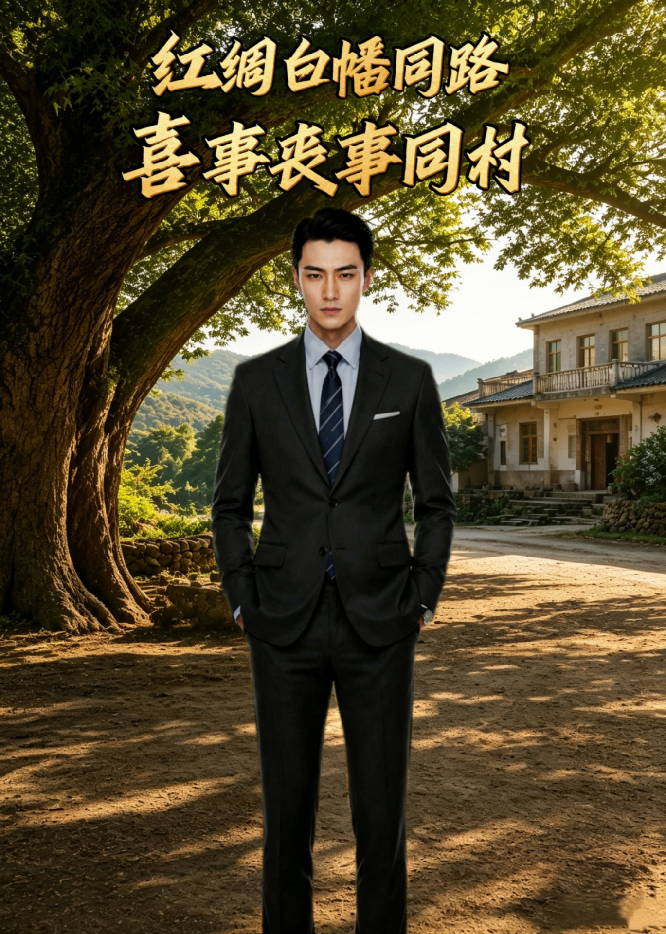 红绸白幡同路，喜事丧事同村