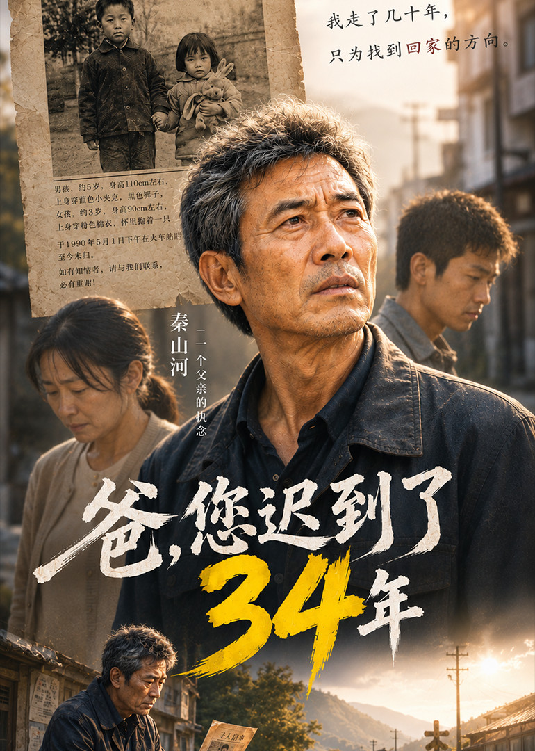 爸，您迟到了34年