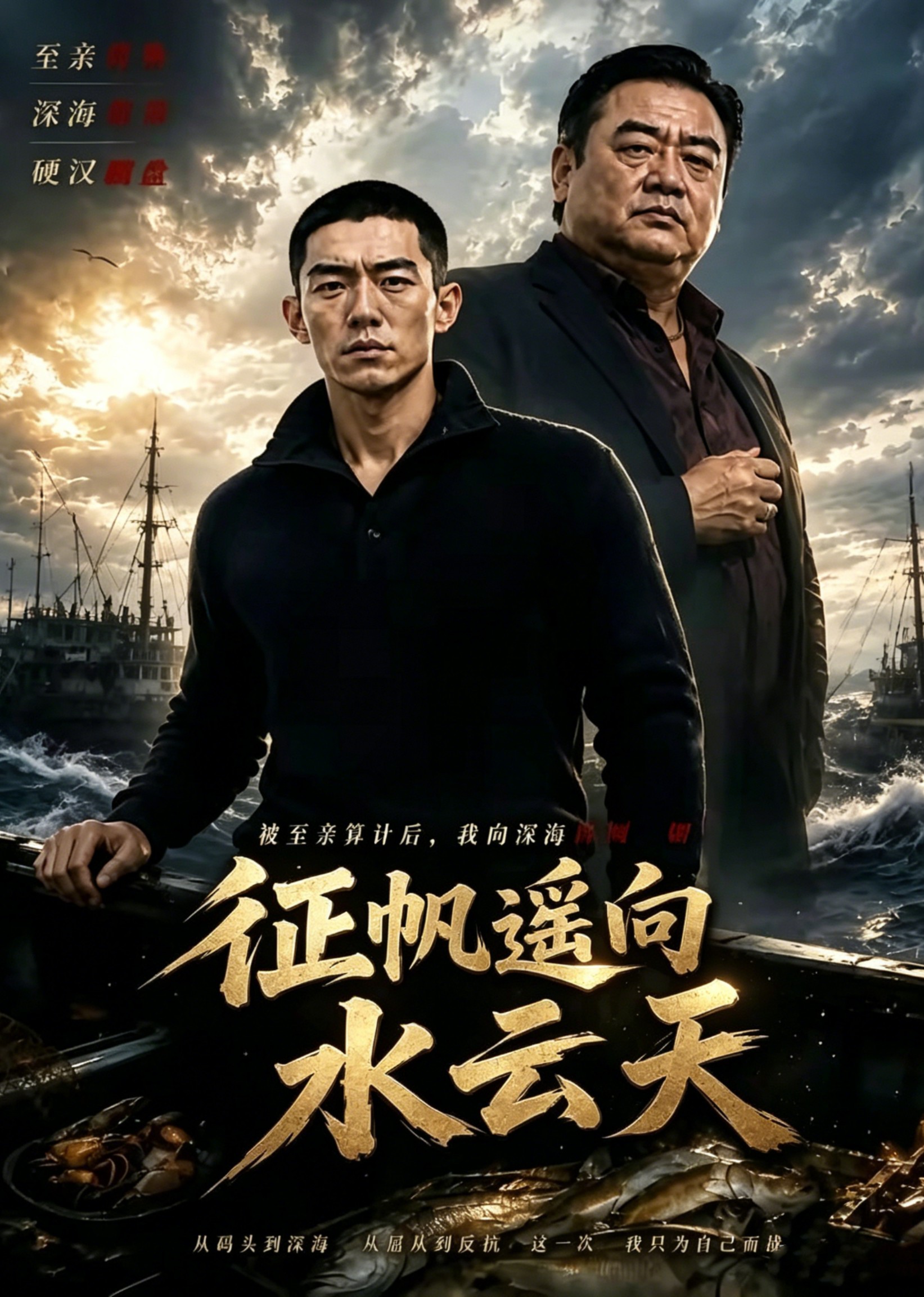 征帆遥向水云天