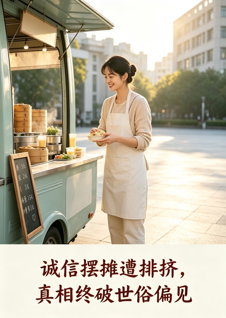 诚信摆摊遭排挤，真相终破世俗偏见封面图