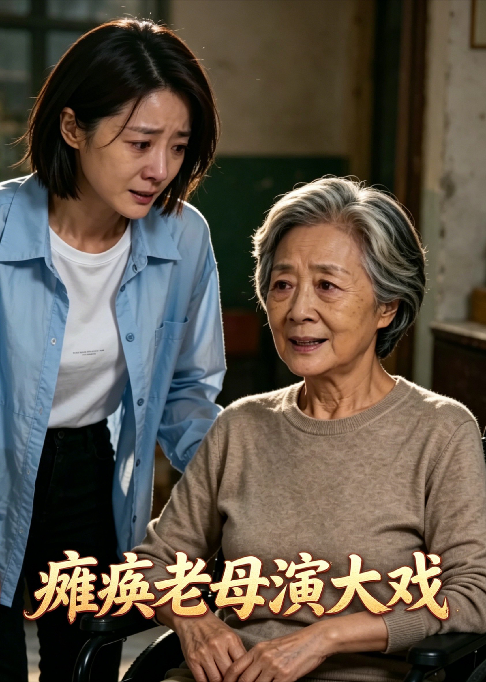 瘫痪老母演大戏