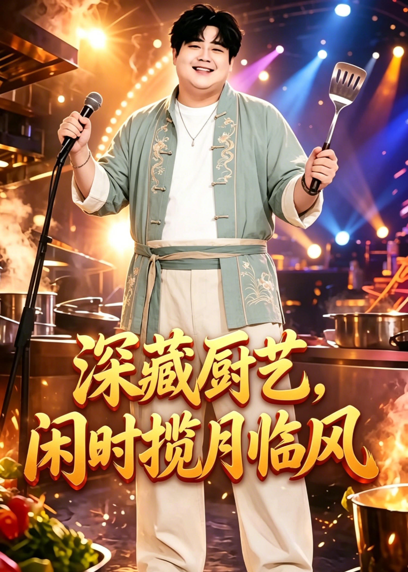 深藏厨艺，闲时揽月临风