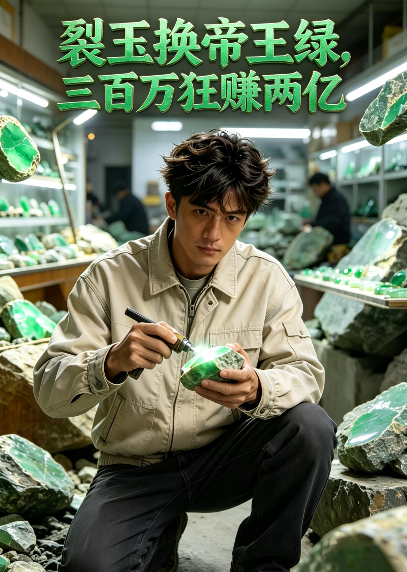 裂玉换帝王绿，三百万狂赚两亿