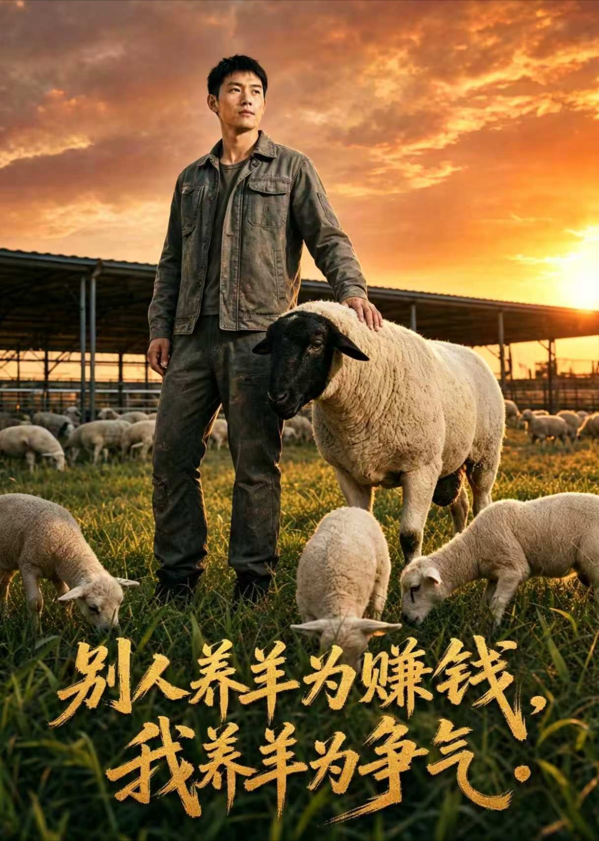别人养羊为赚钱，我养羊为争气