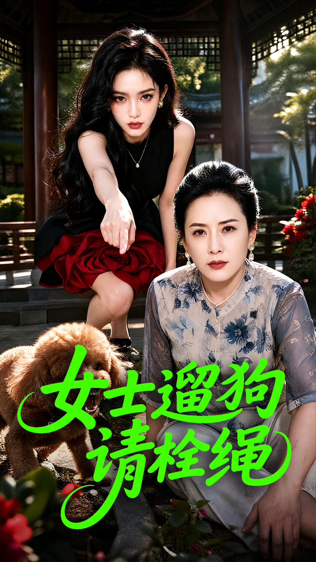 女士遛狗请栓绳封面图