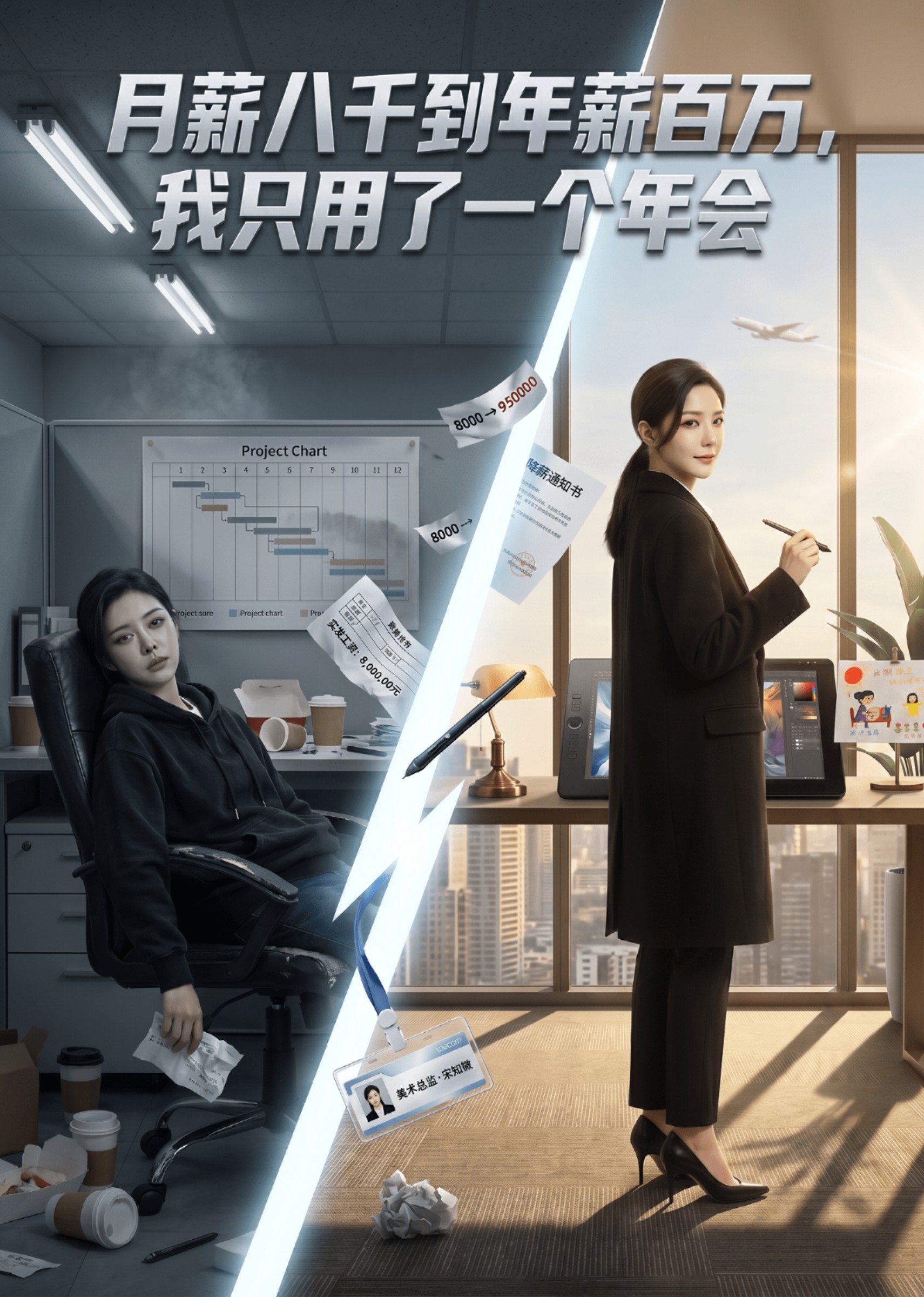 月薪八千到年薪百万，我只用了一个年会封面图