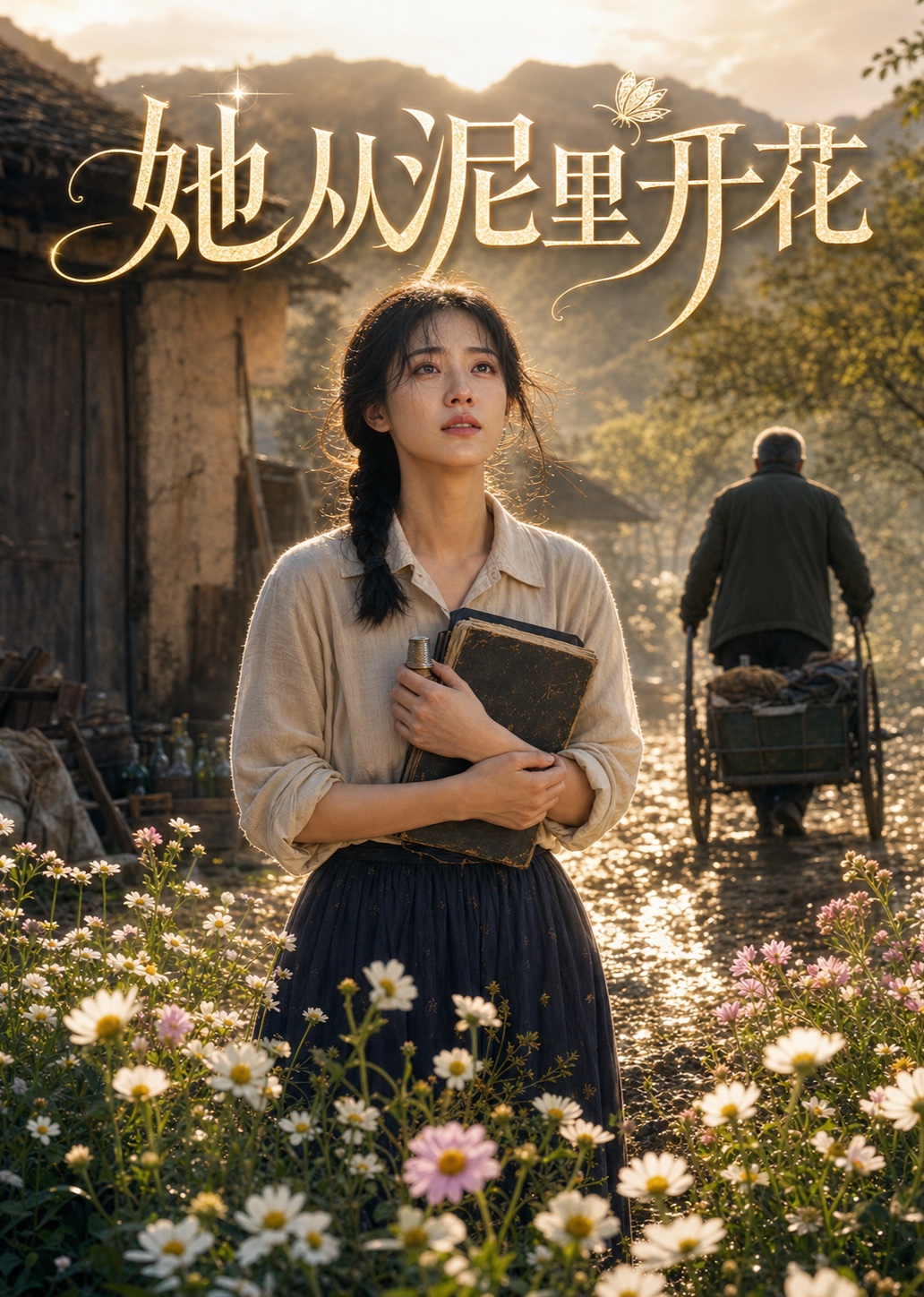 她从泥里开花