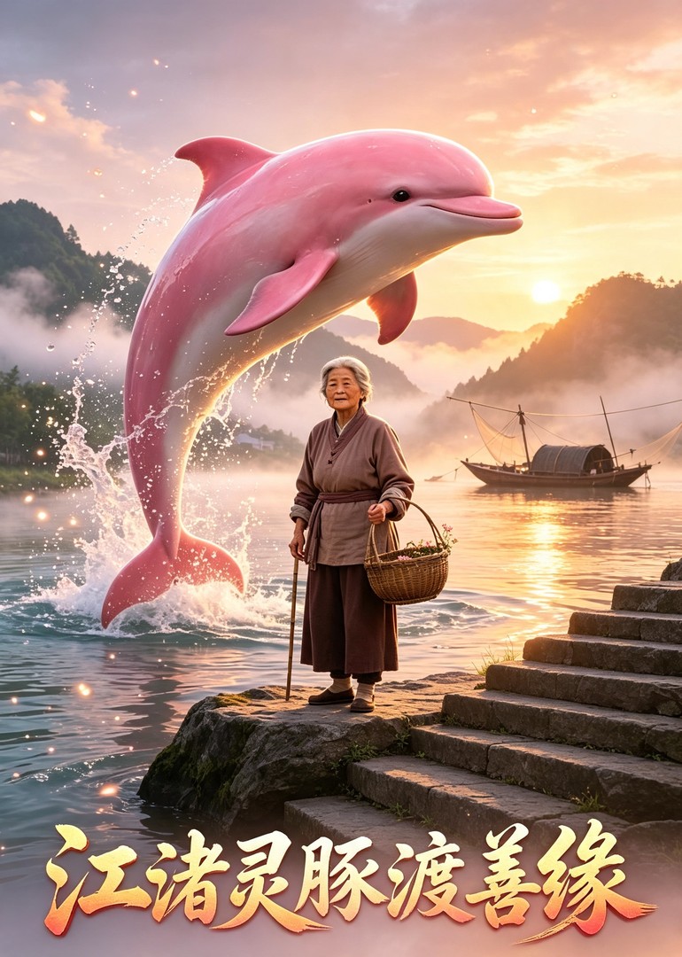 江渚灵豚渡善缘