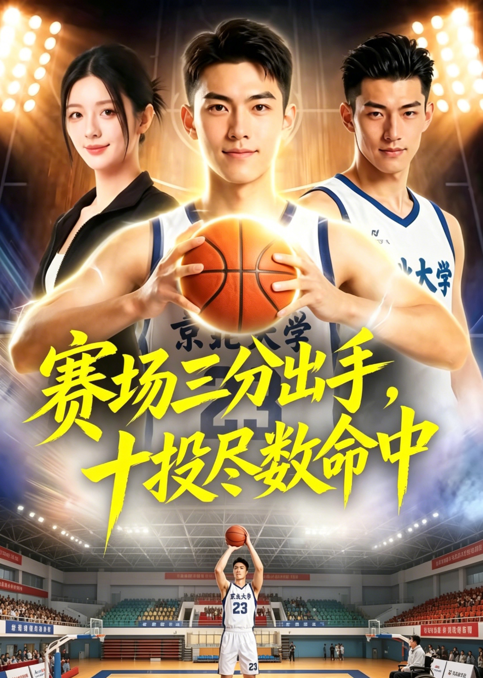 赛场三分出手，十投尽数命中