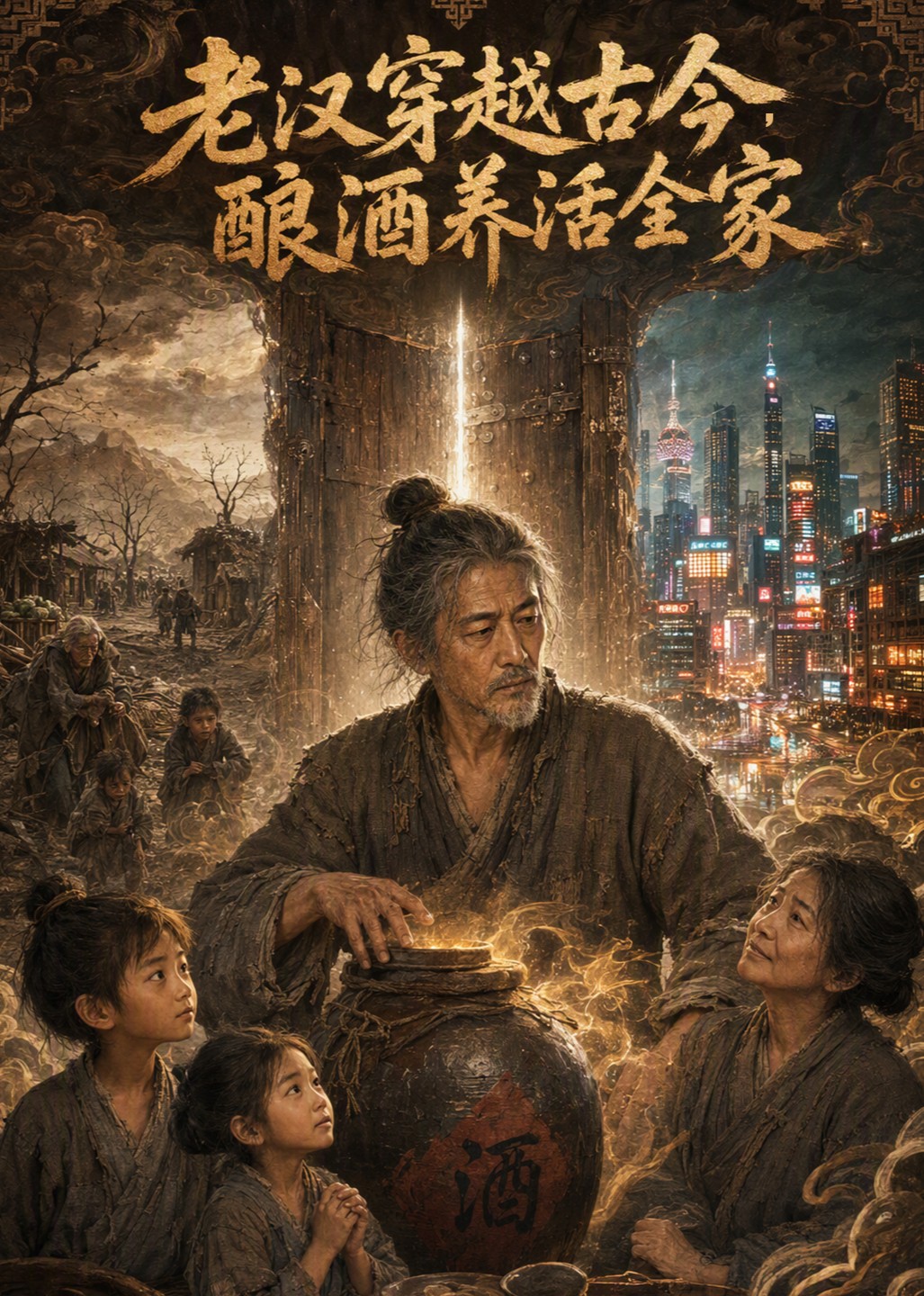 老汉穿越古今，酿酒养活全家封面图