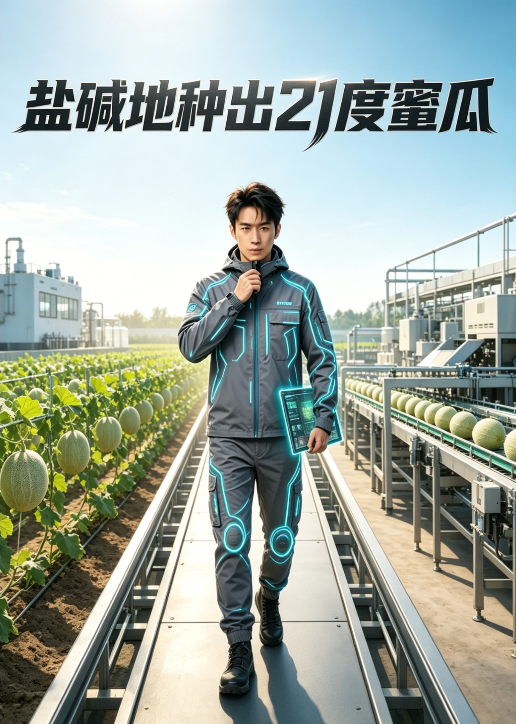 盐碱地种出21度蜜瓜