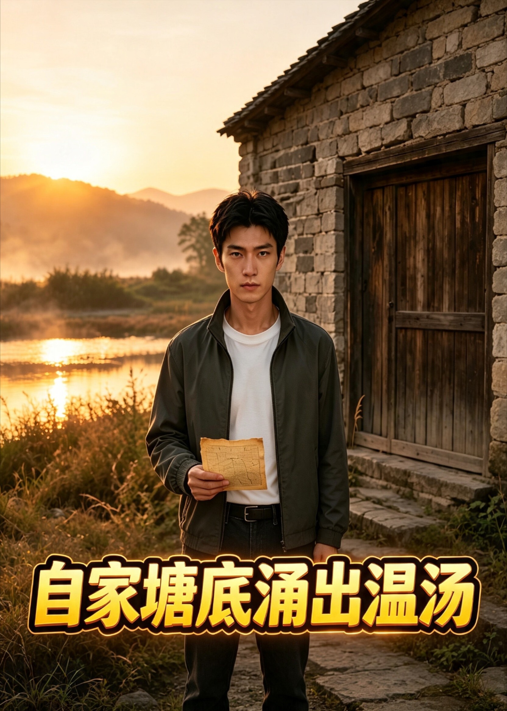 自家塘底涌出温汤