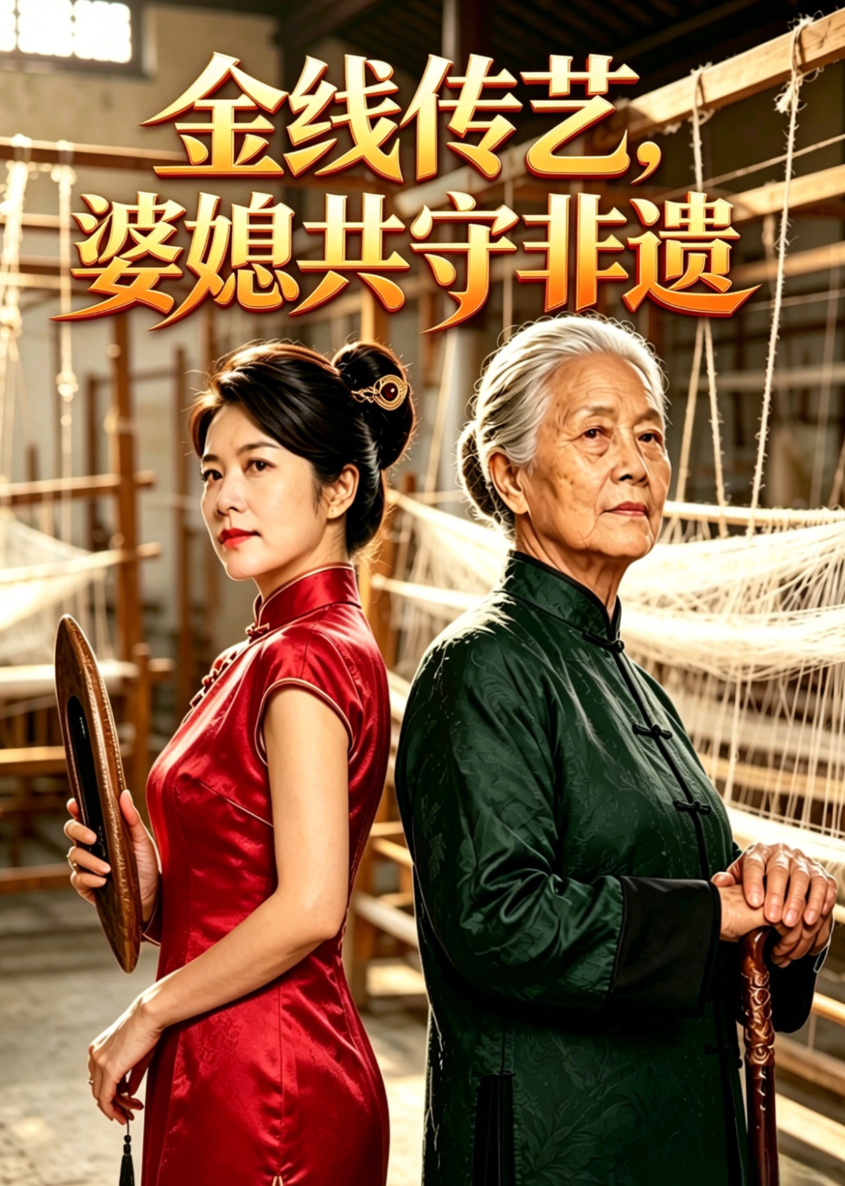 金线传艺，婆媳共守非遗