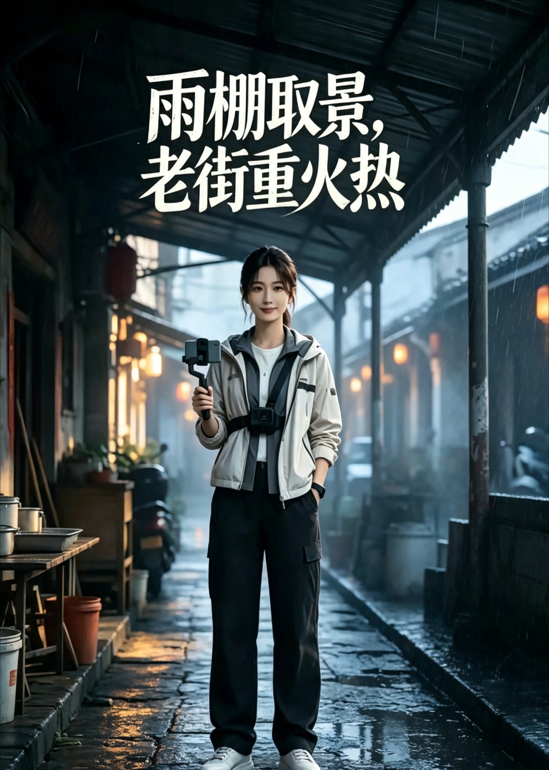 雨棚取景，老街重火热