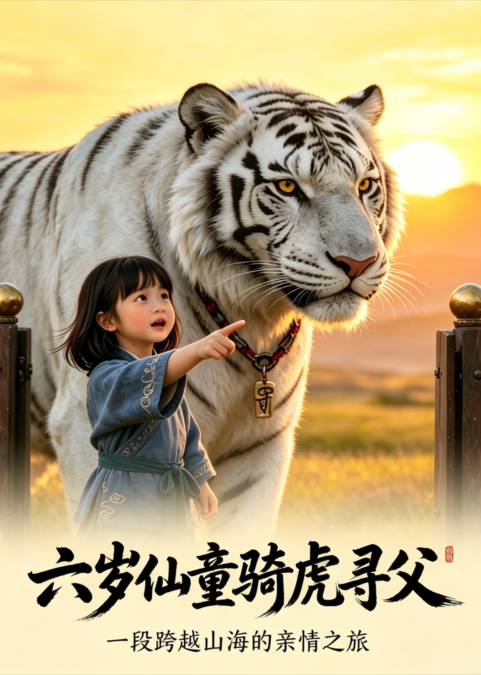六岁仙童骑虎寻父