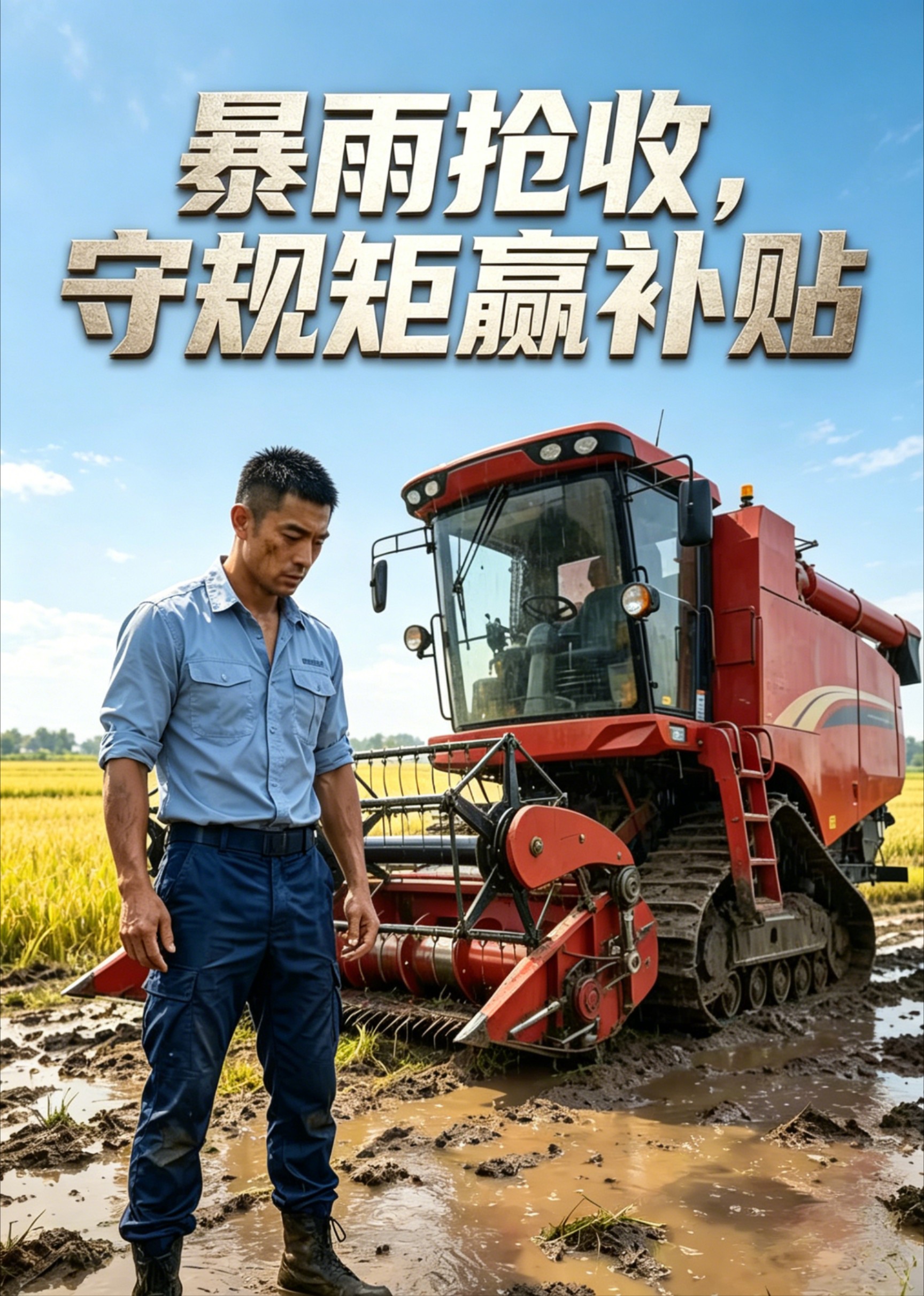 暴雨抢收，守规矩赢补贴