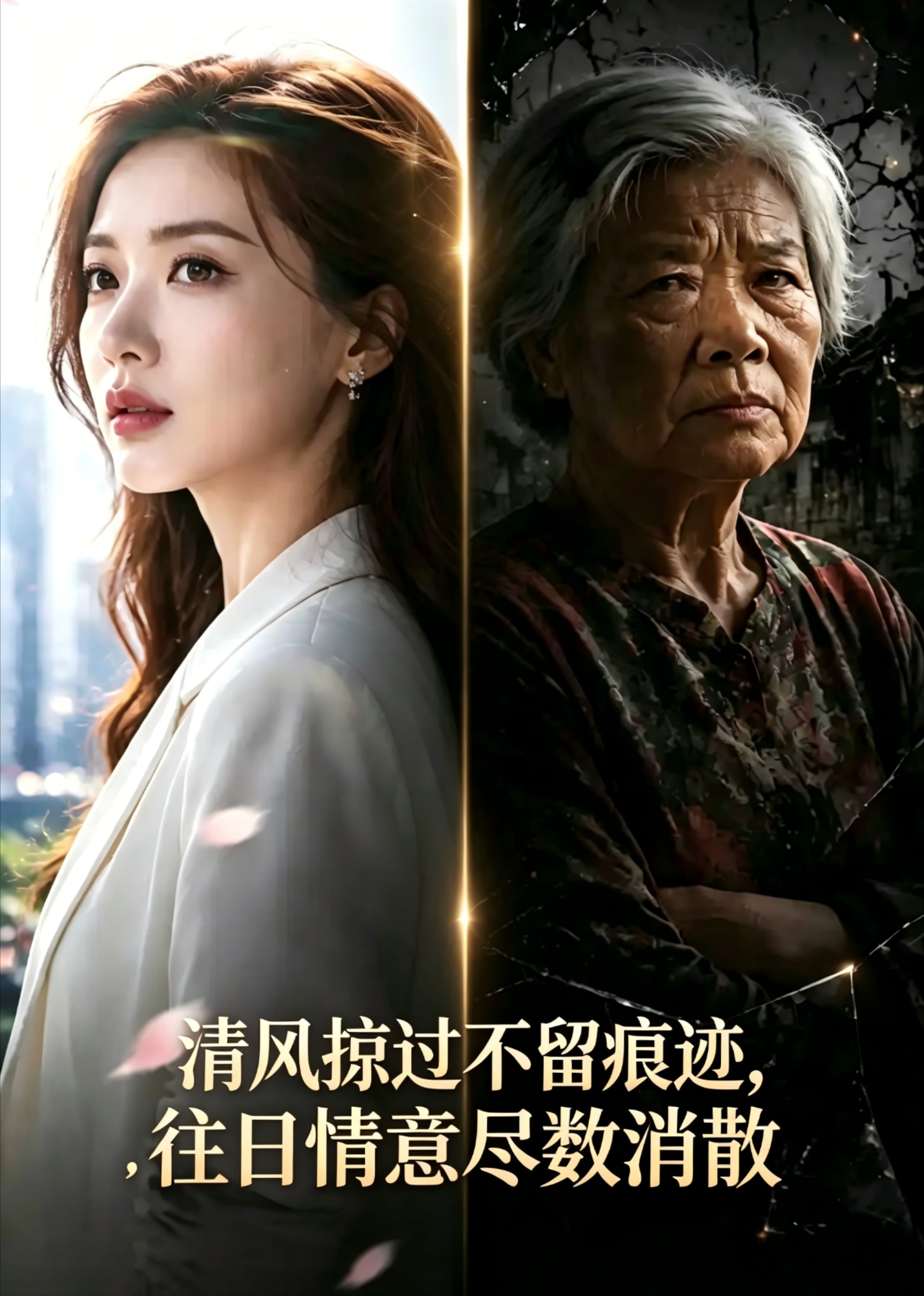 清风掠过不留痕迹，往日情意尽数消散
