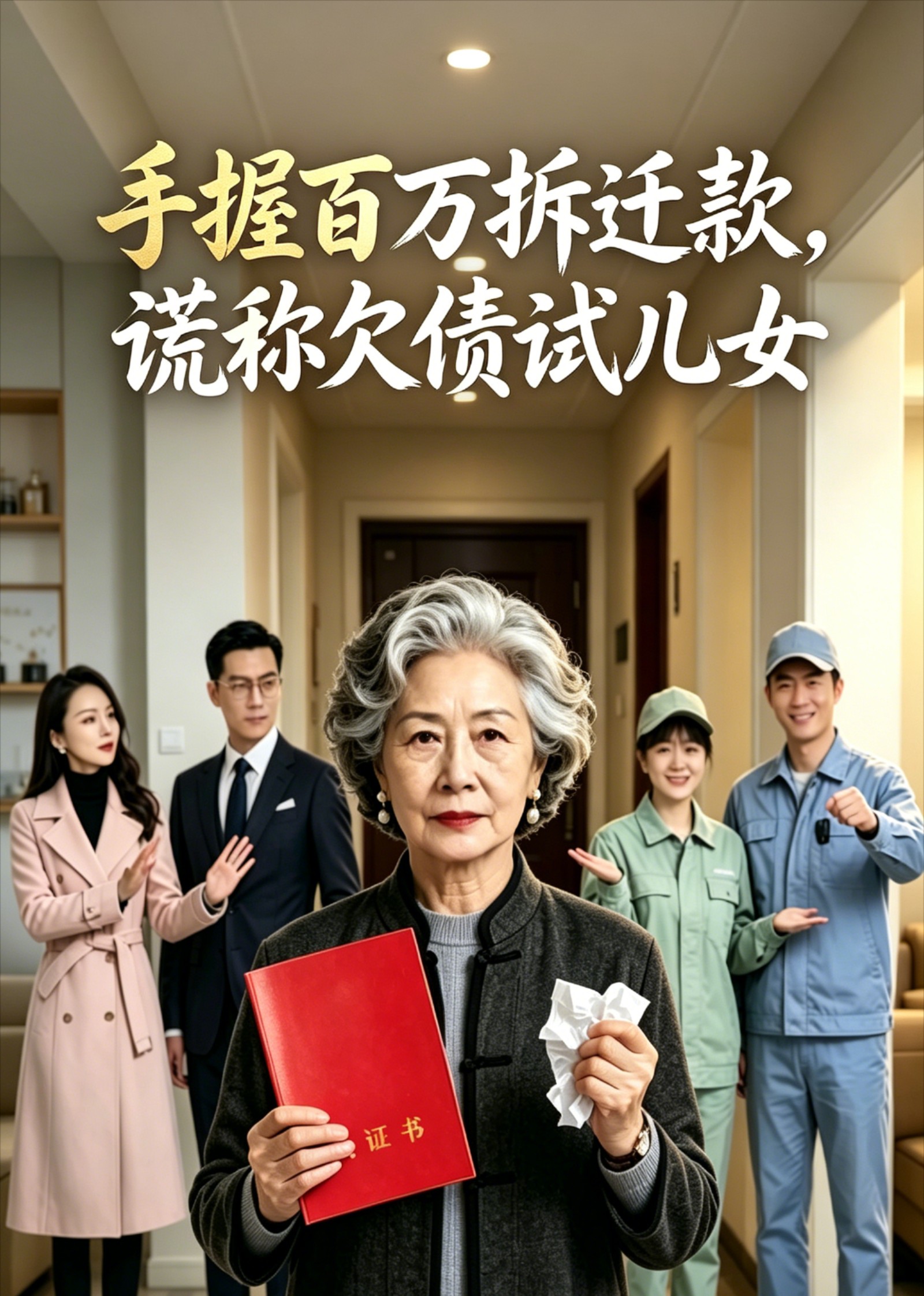 手握百万拆迁款，谎称欠债试儿女
