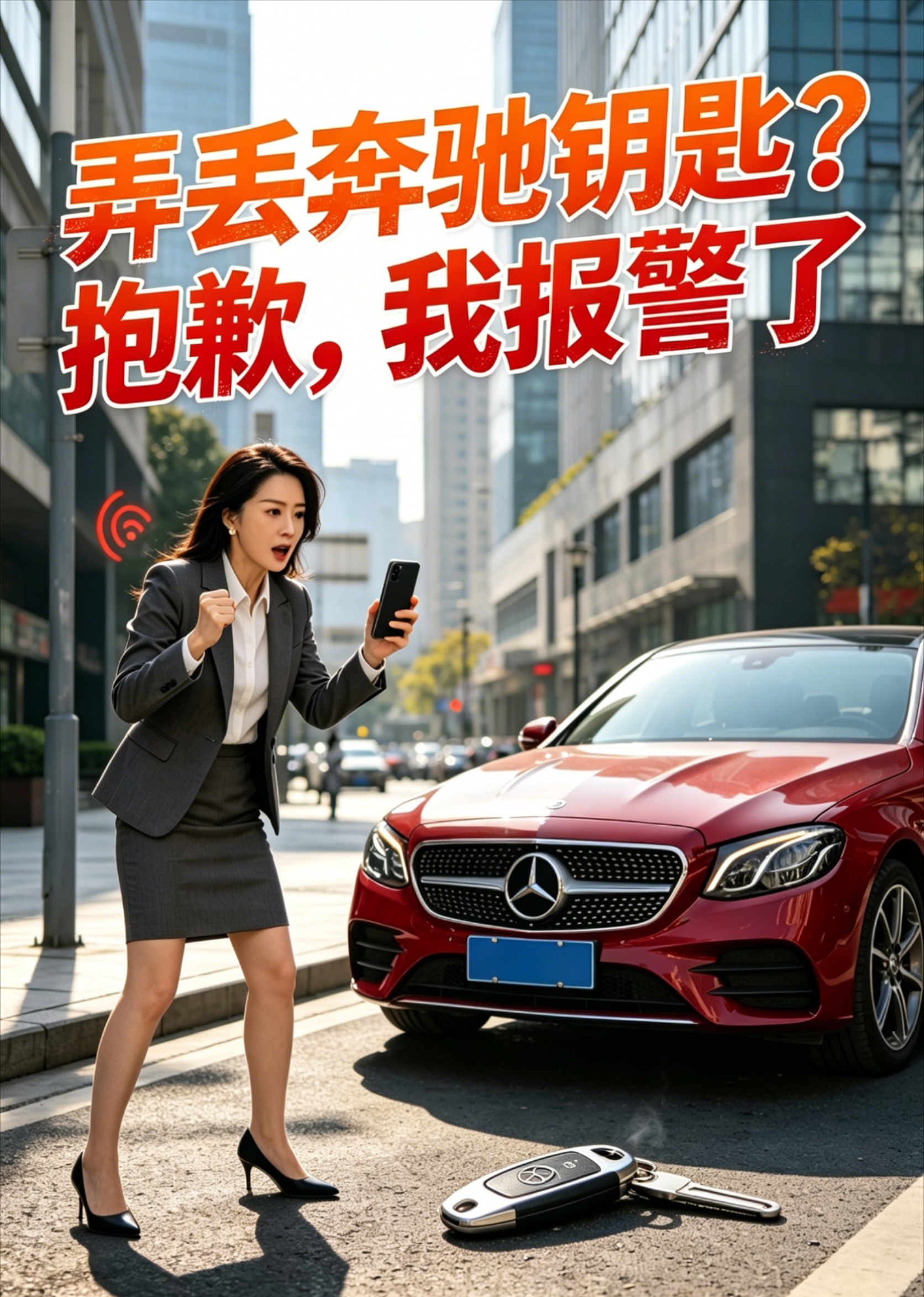 弄丢奔驰钥匙？抱歉，我报警了