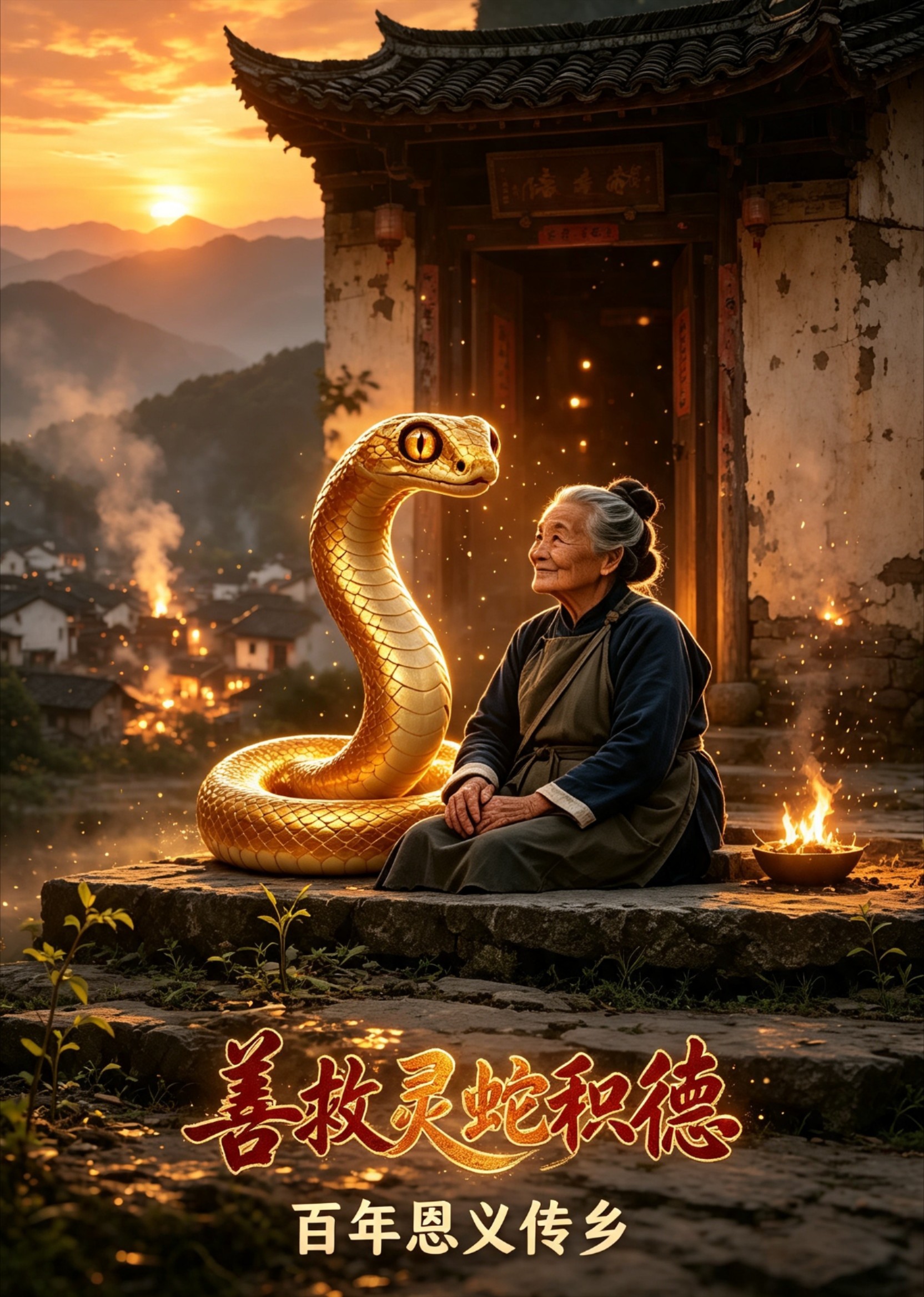 善救灵蛇积德，百年恩义传乡