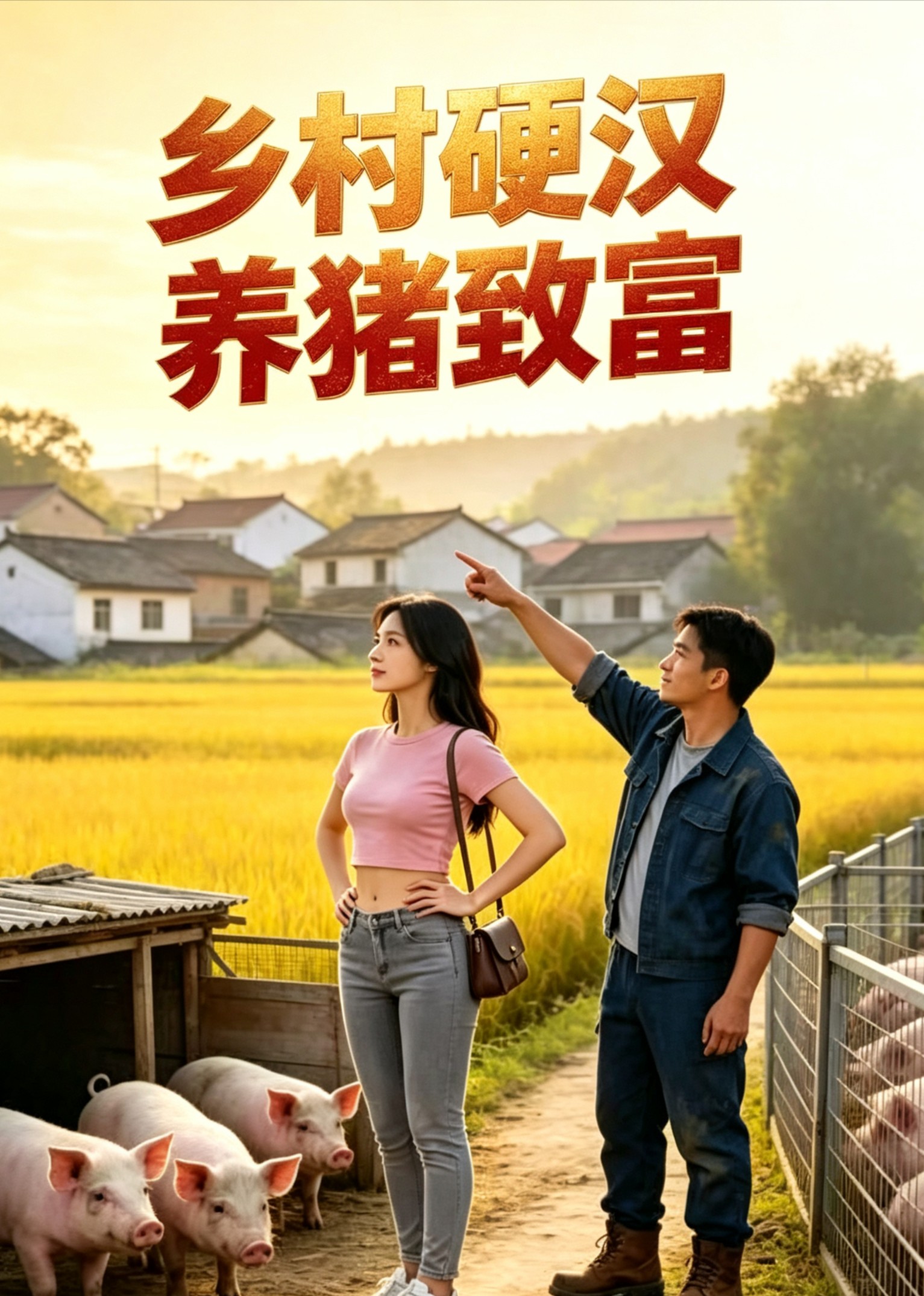 乡村硬汉养猪致富