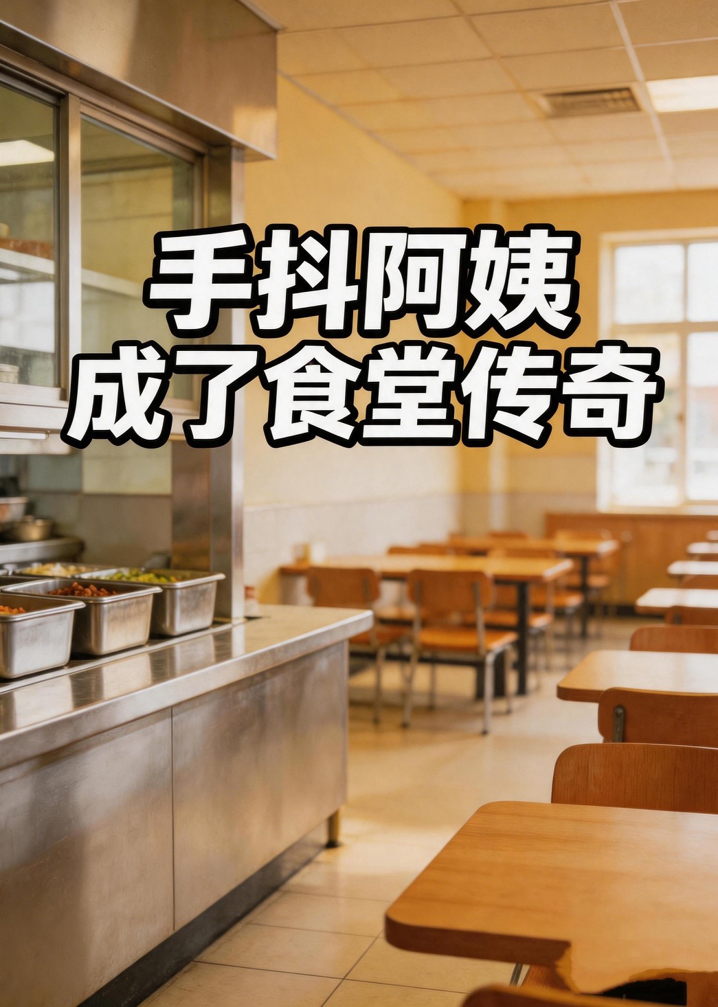 手抖阿姨成了食堂传奇