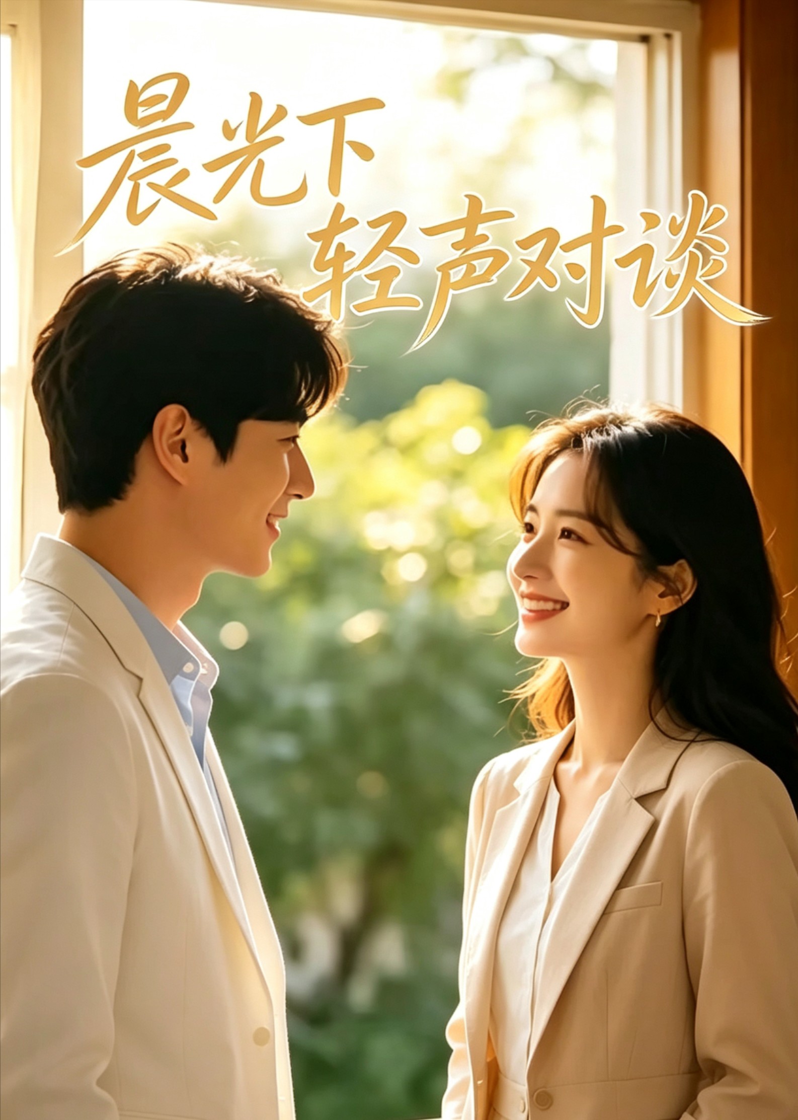 晨光下轻声对谈