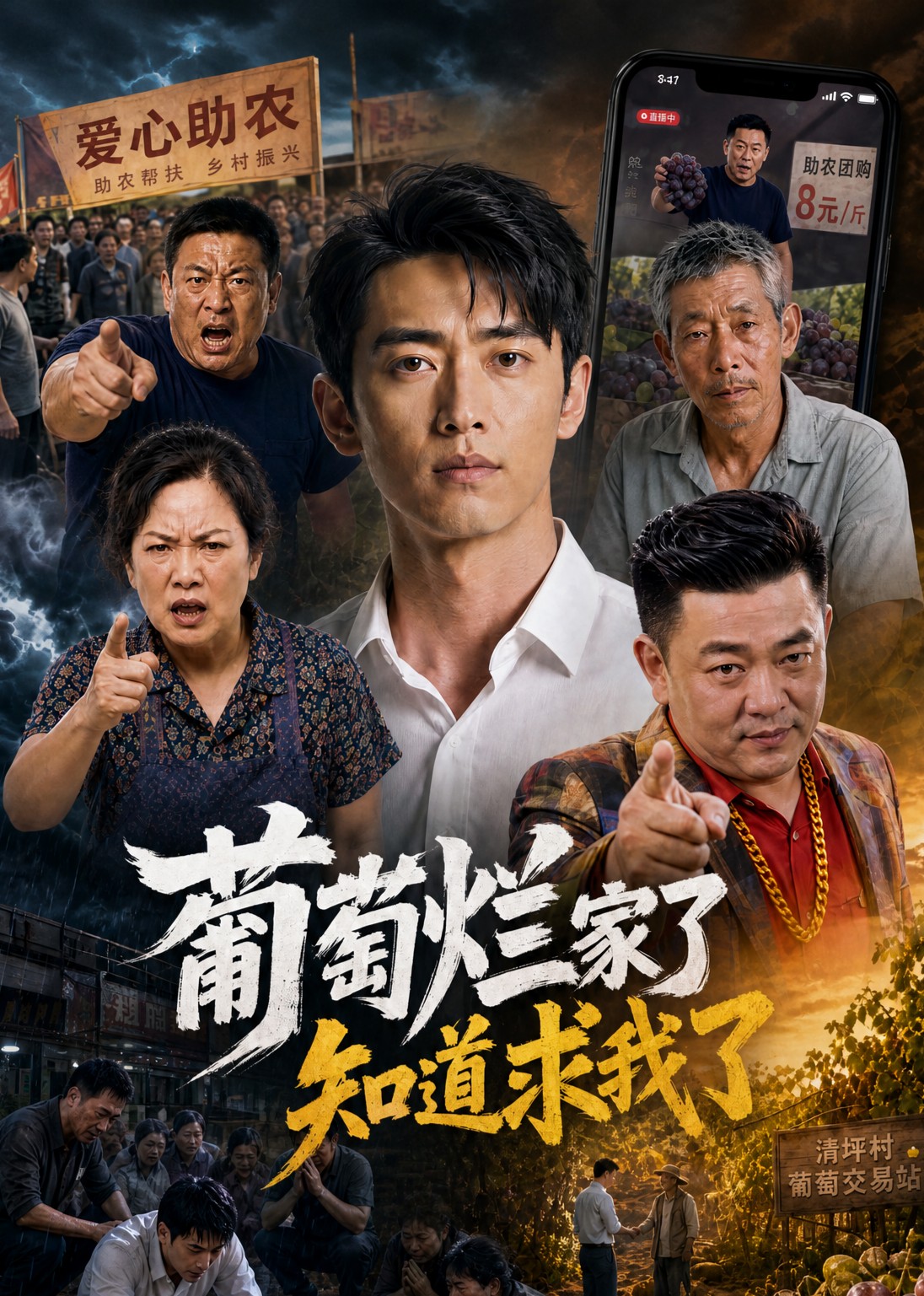 葡萄烂家了，知道求我了