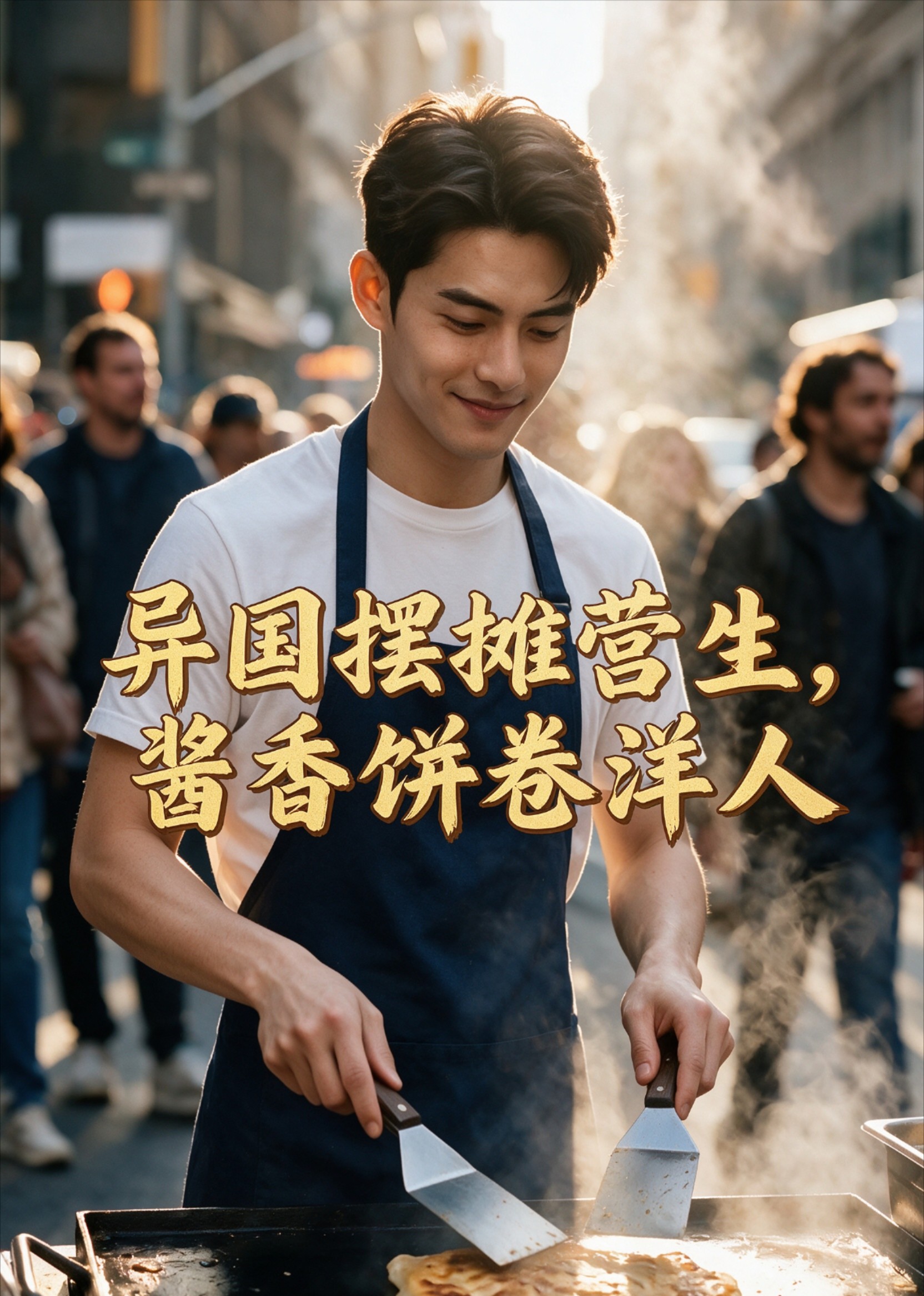异国摆摊营生，酱香饼卷洋人封面图