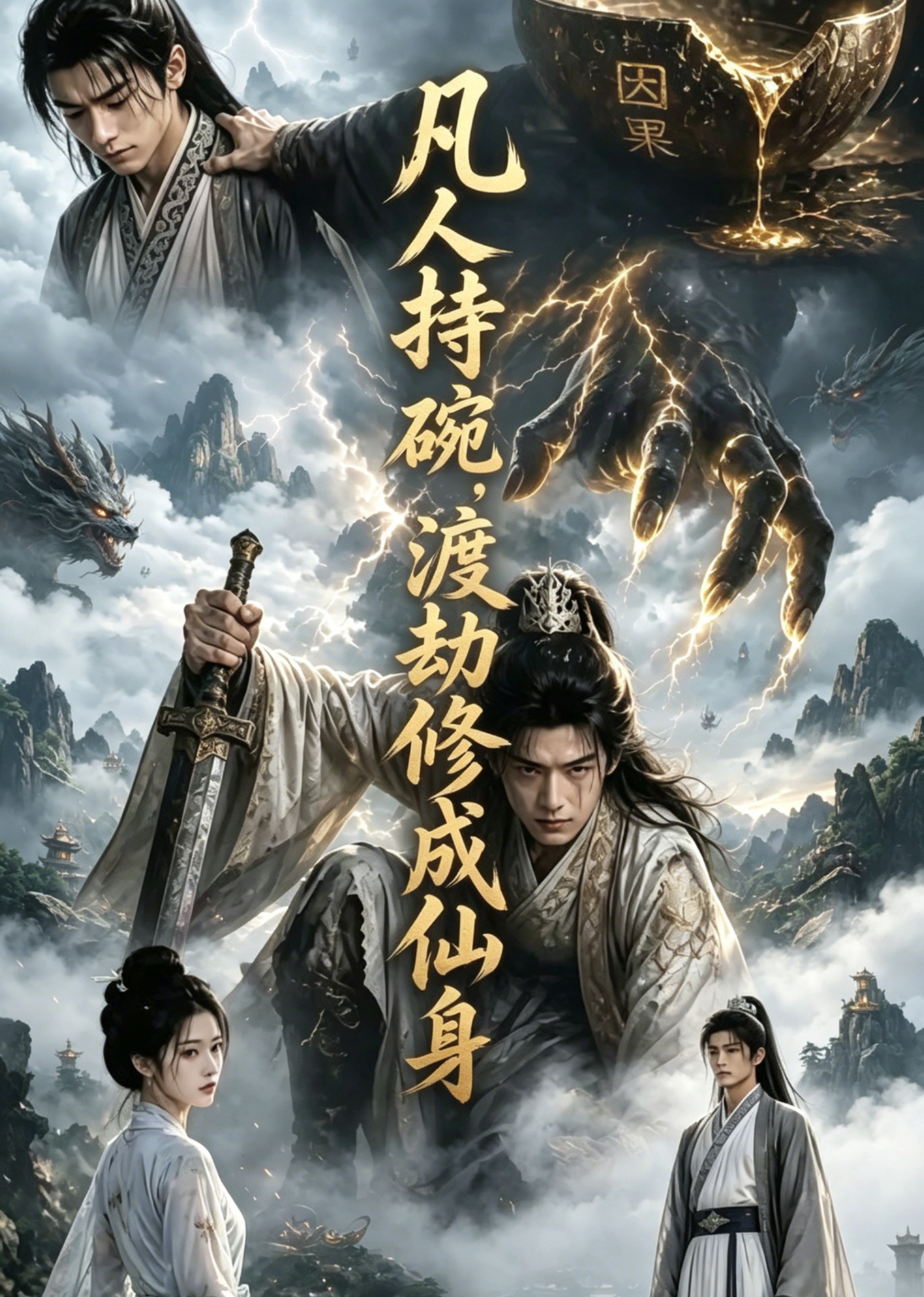 凡人持碗，渡劫修成仙身